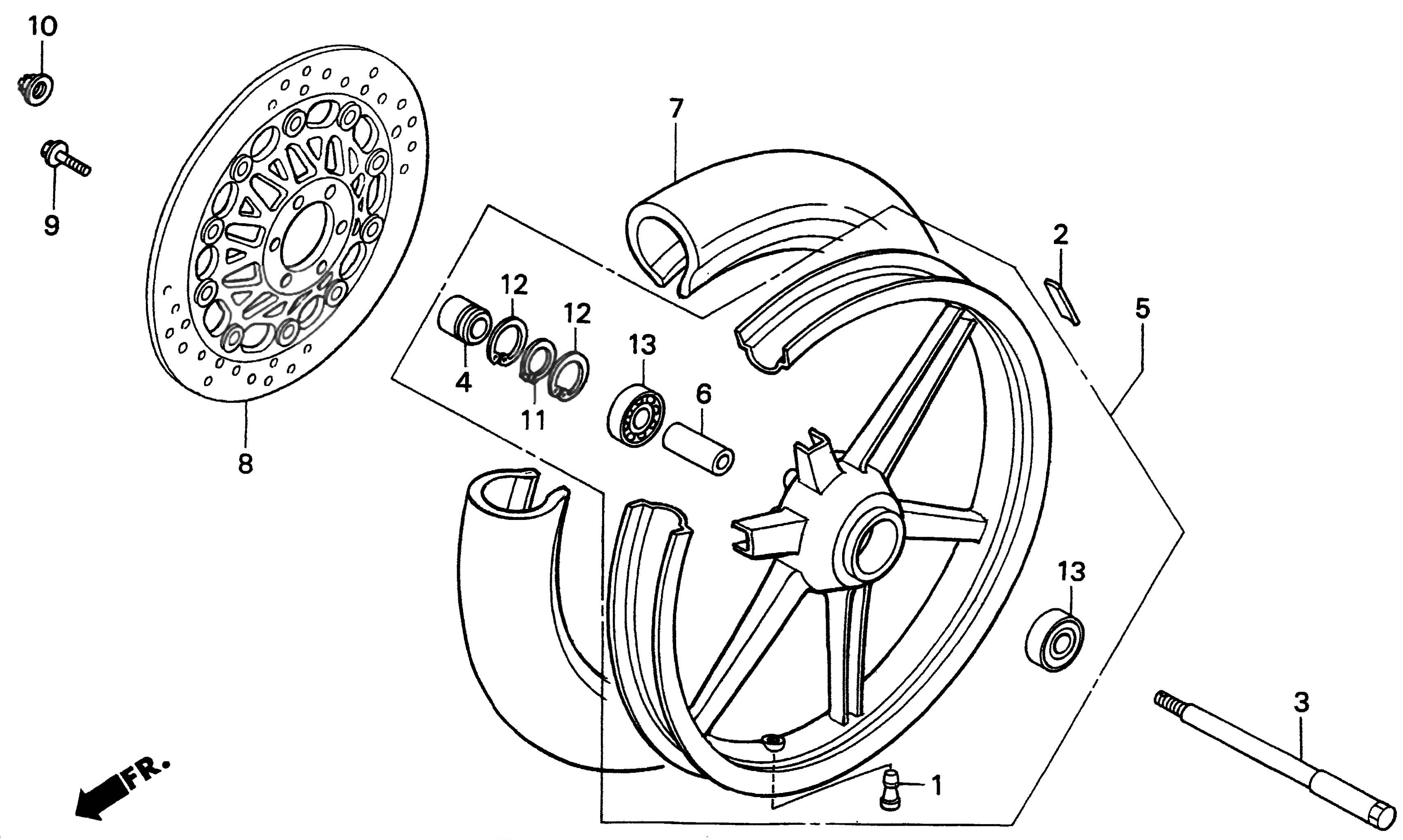 1997 Honda RS125R - F6 Front Wheel Image