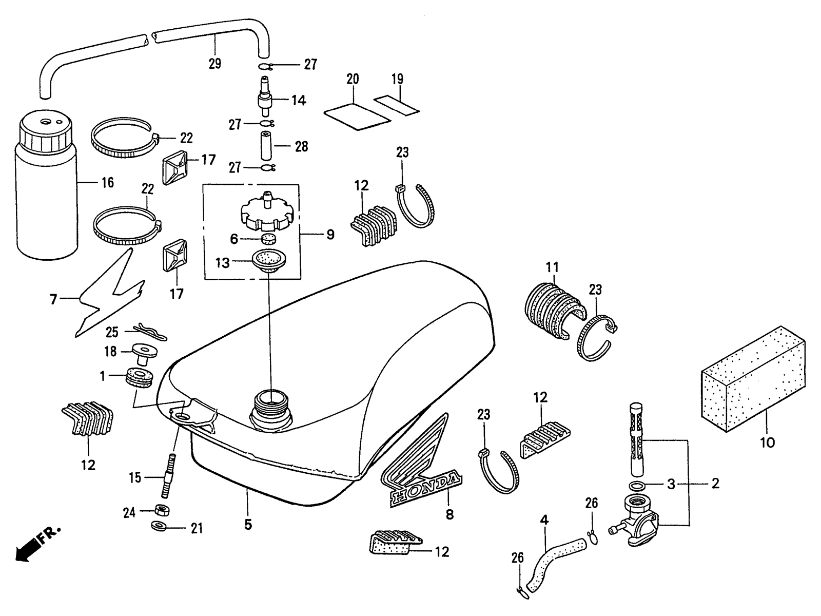 1997 Honda RS125R - F9 Fuel Tank Image