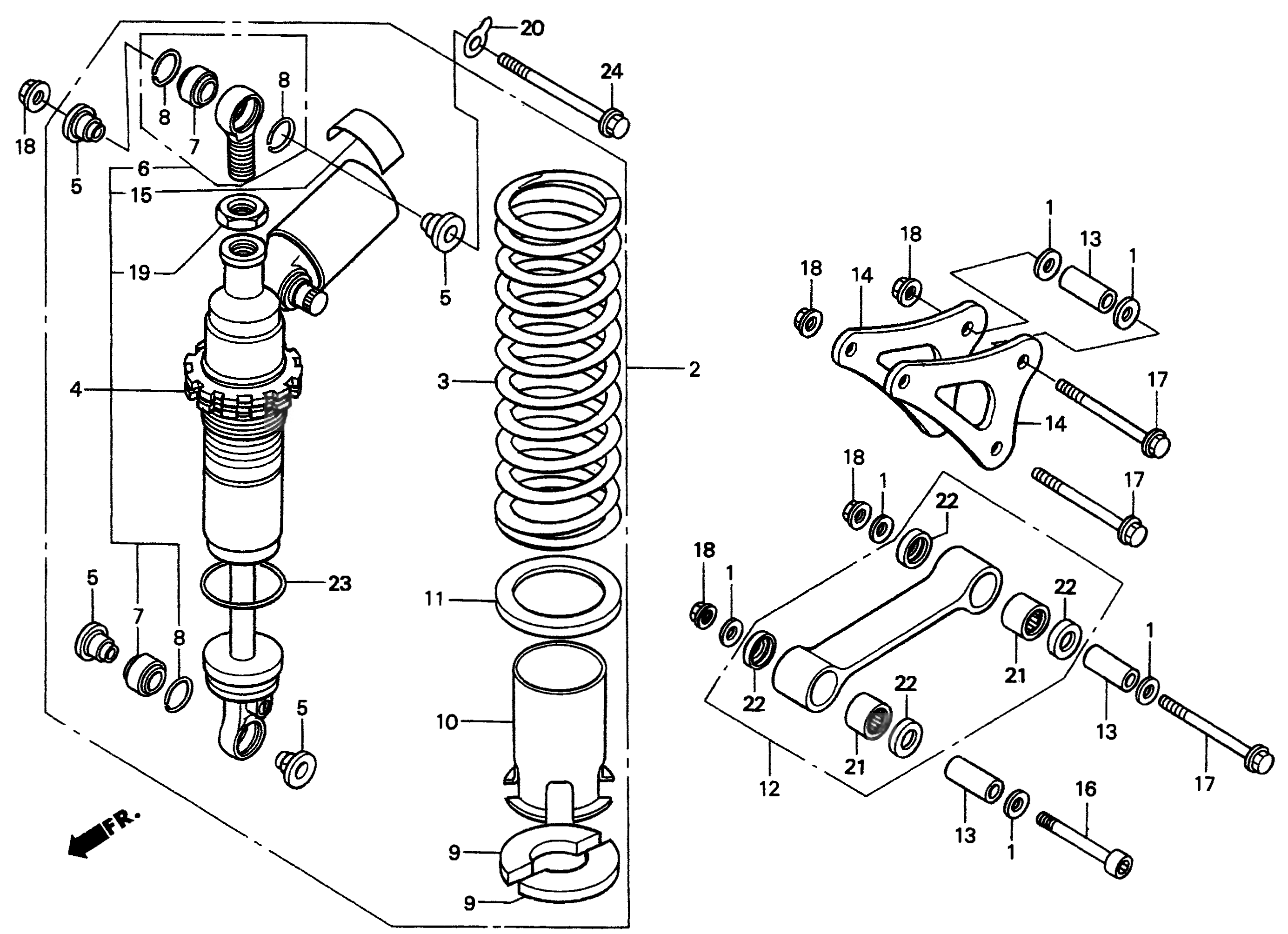 1997 Honda RS125R - F13 Rear Shock Absorber / Shock Link Image