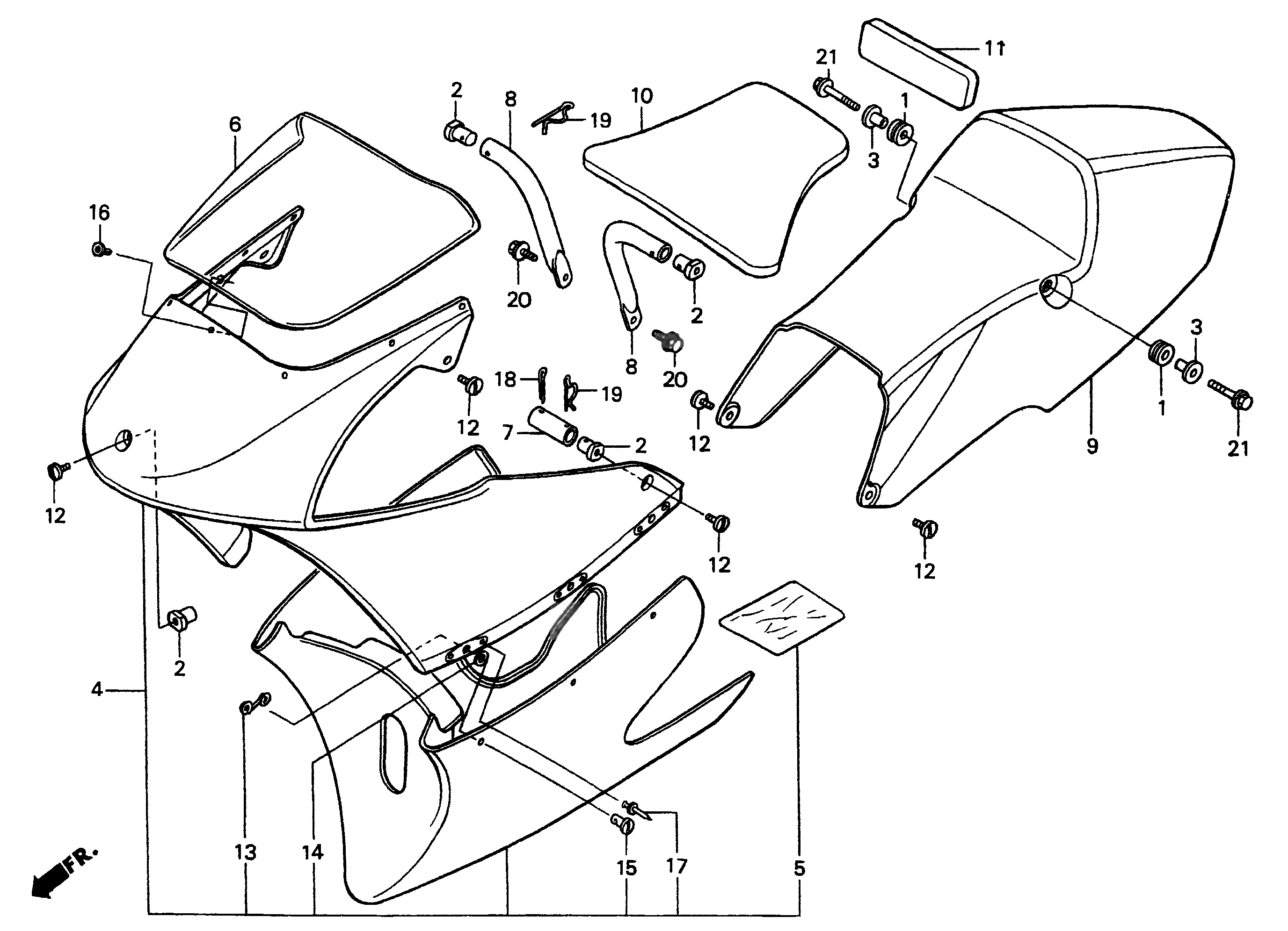 1997 Honda RS125R - F17 Cowl / Seat / Windscreen Image