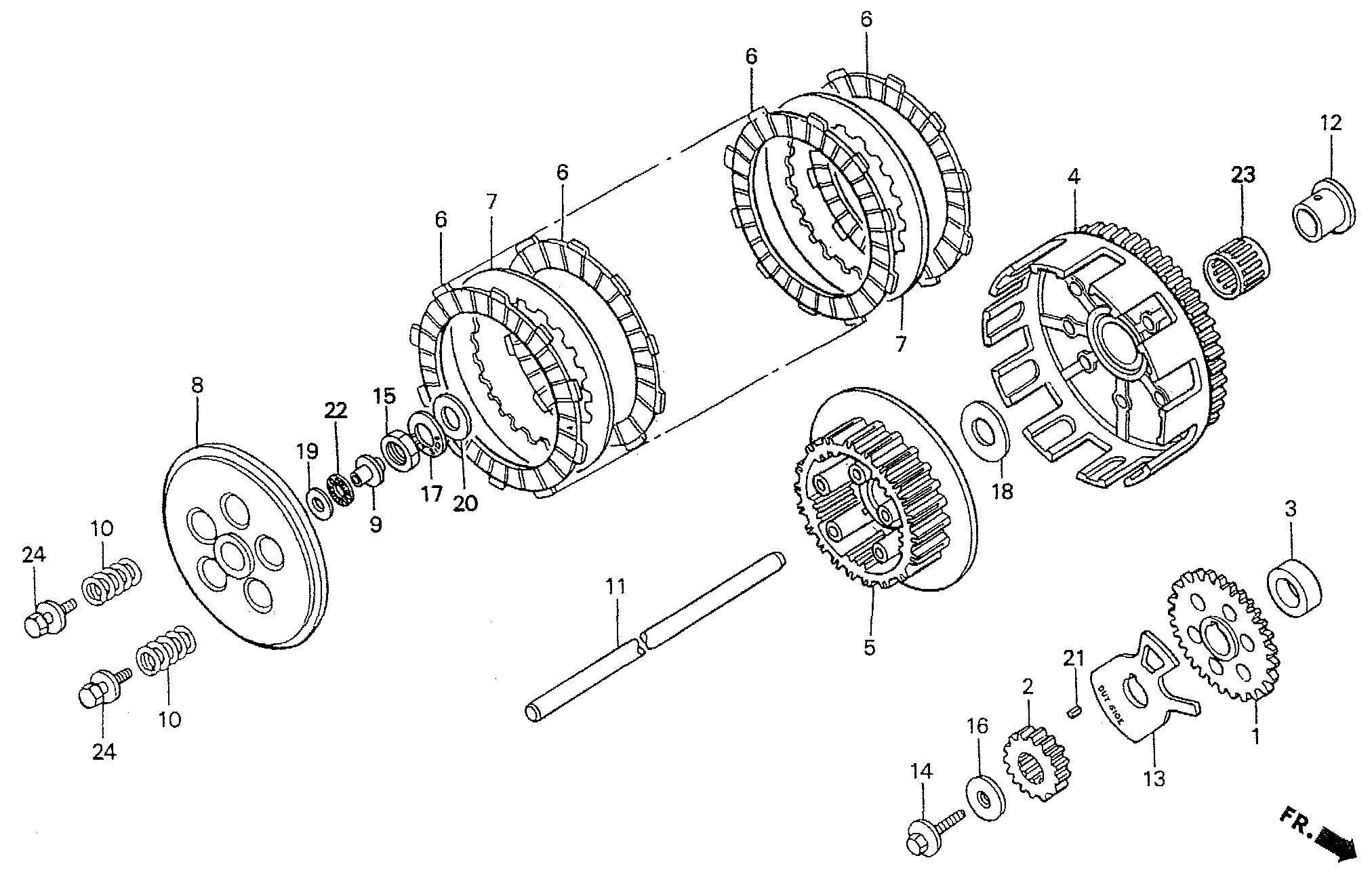 1998 Honda RS125R - E3 Clutch / Primary Drive Gear Image