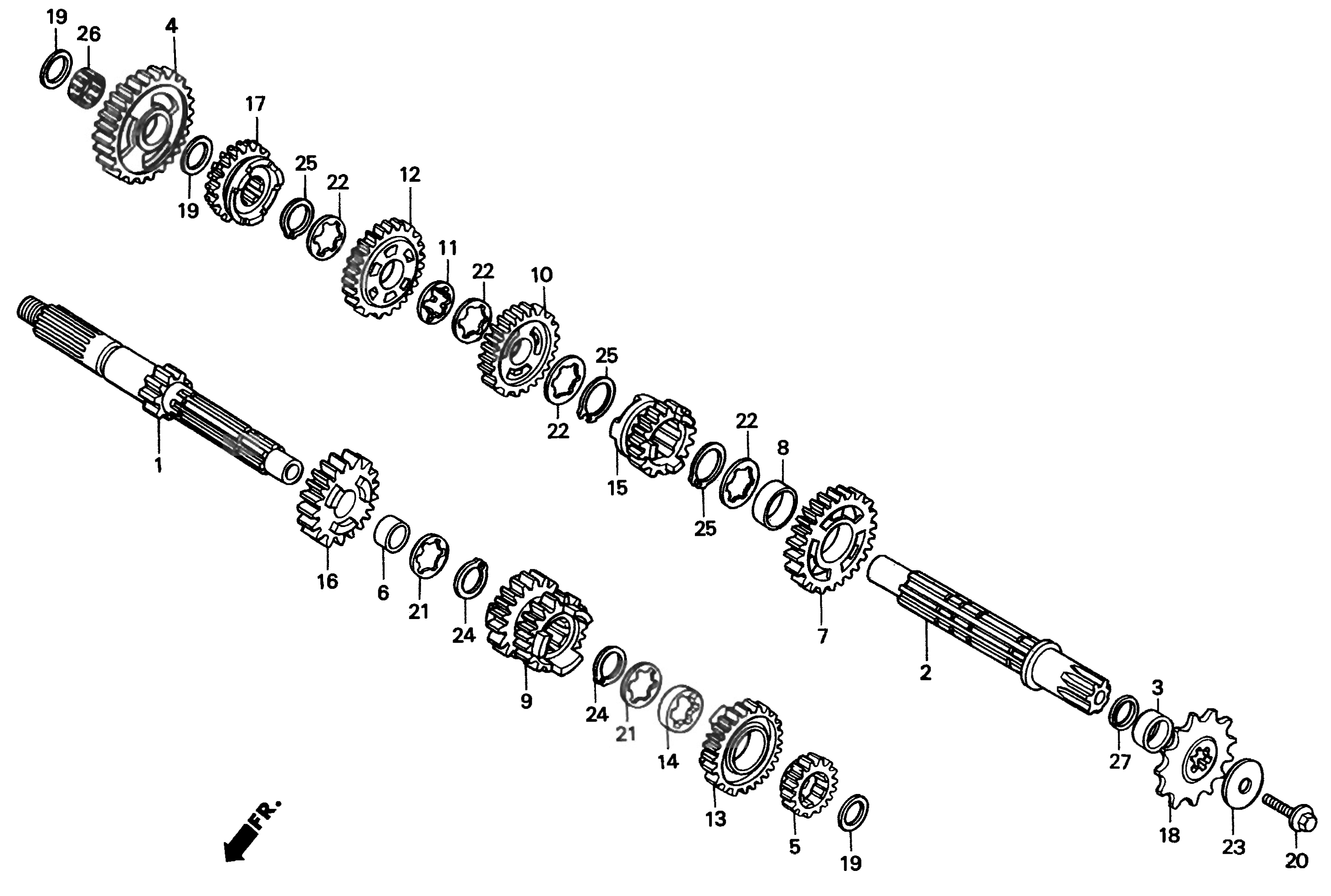 1998 Honda RS125R - E8 Transmission Image