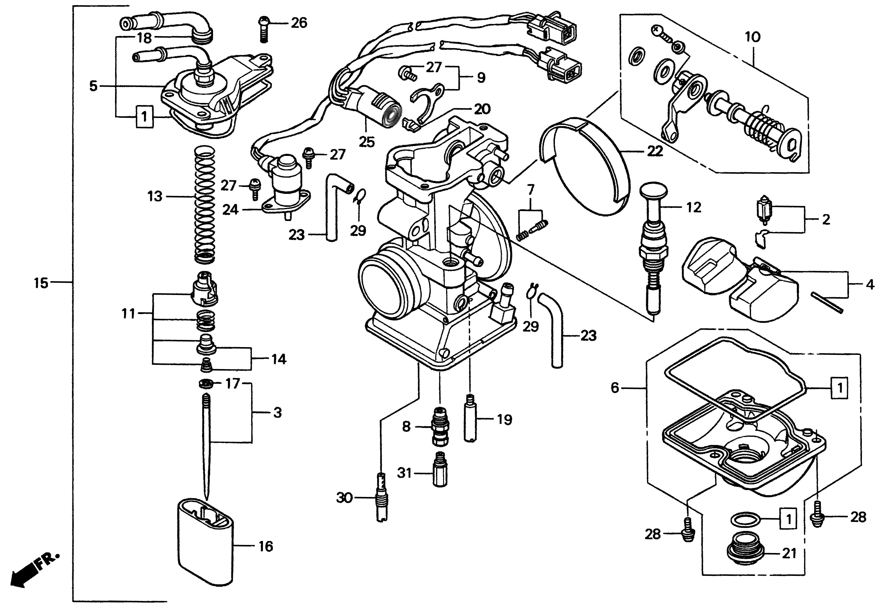 1998 Honda RS125R - E10 Carburetor Image