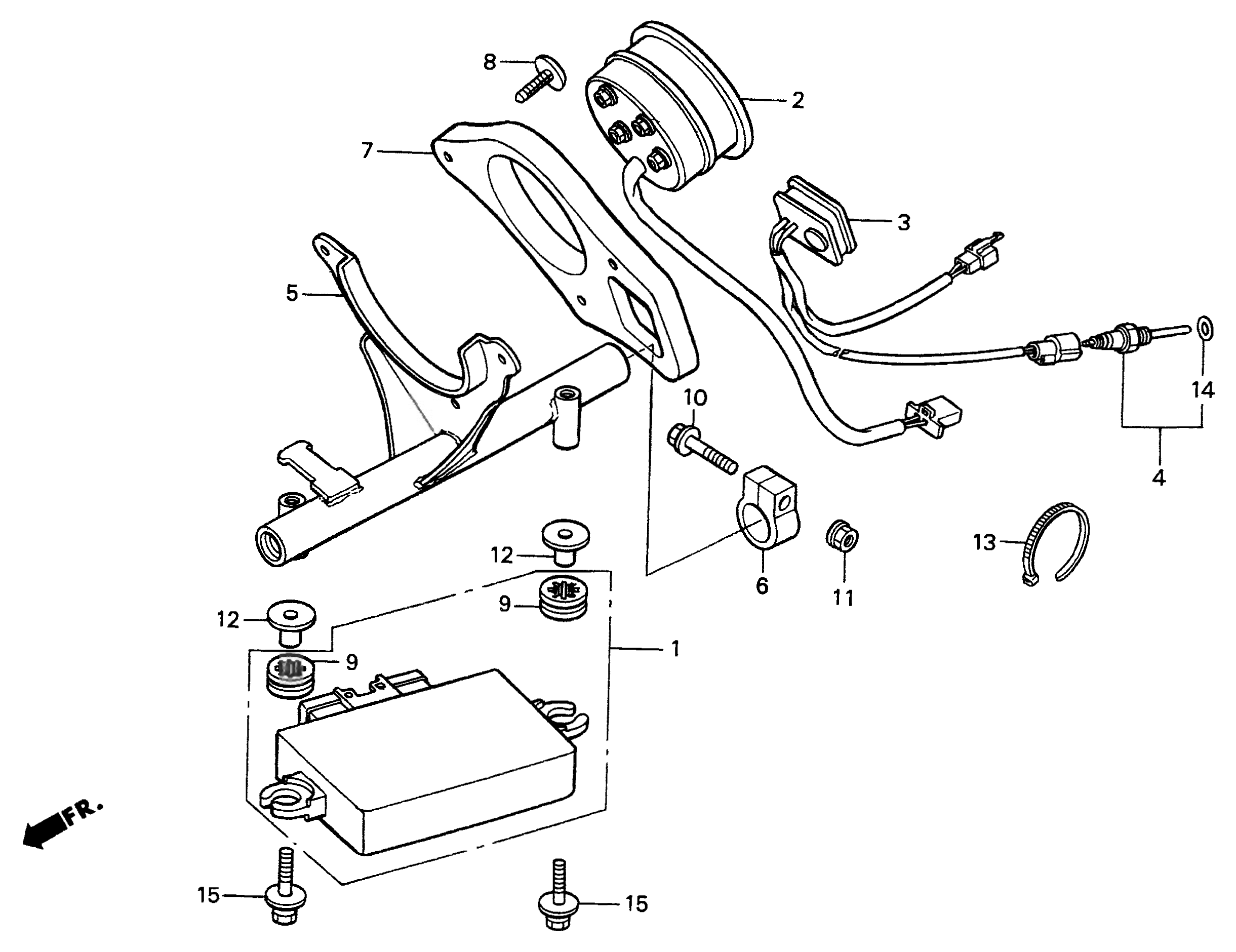 1998 Honda RS125R - F1 Meter / Meter Panel Image