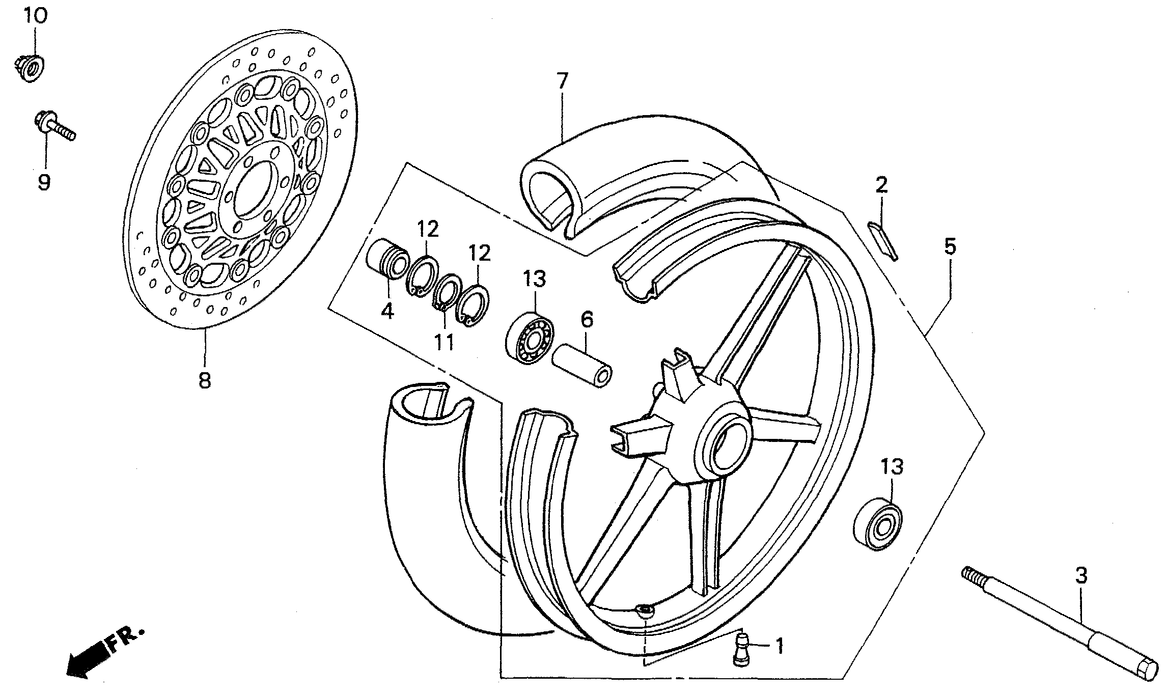 1998 Honda RS125R - F6 Front Wheel Image