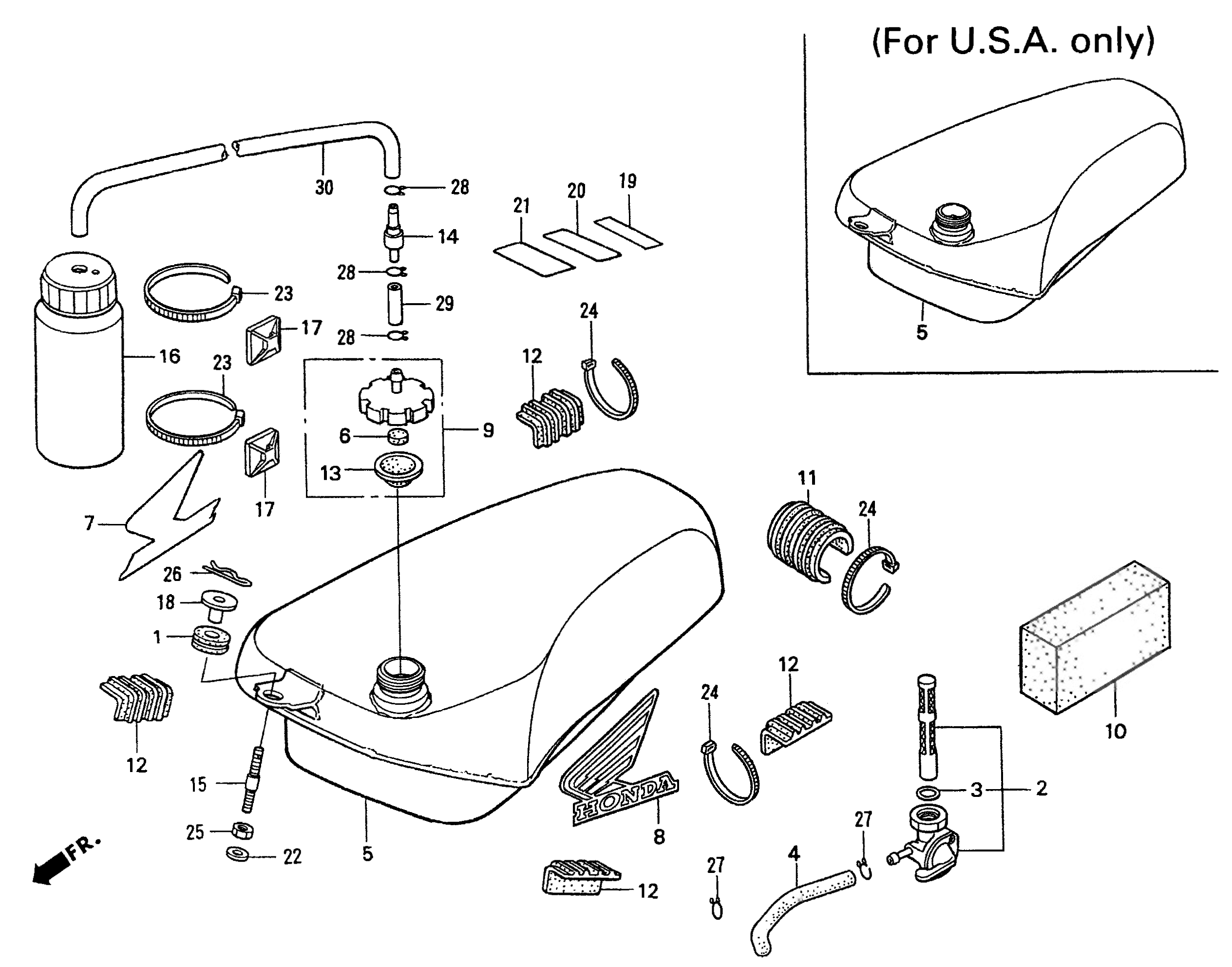 1998 Honda RS125R - F9 Fuel Tank Image