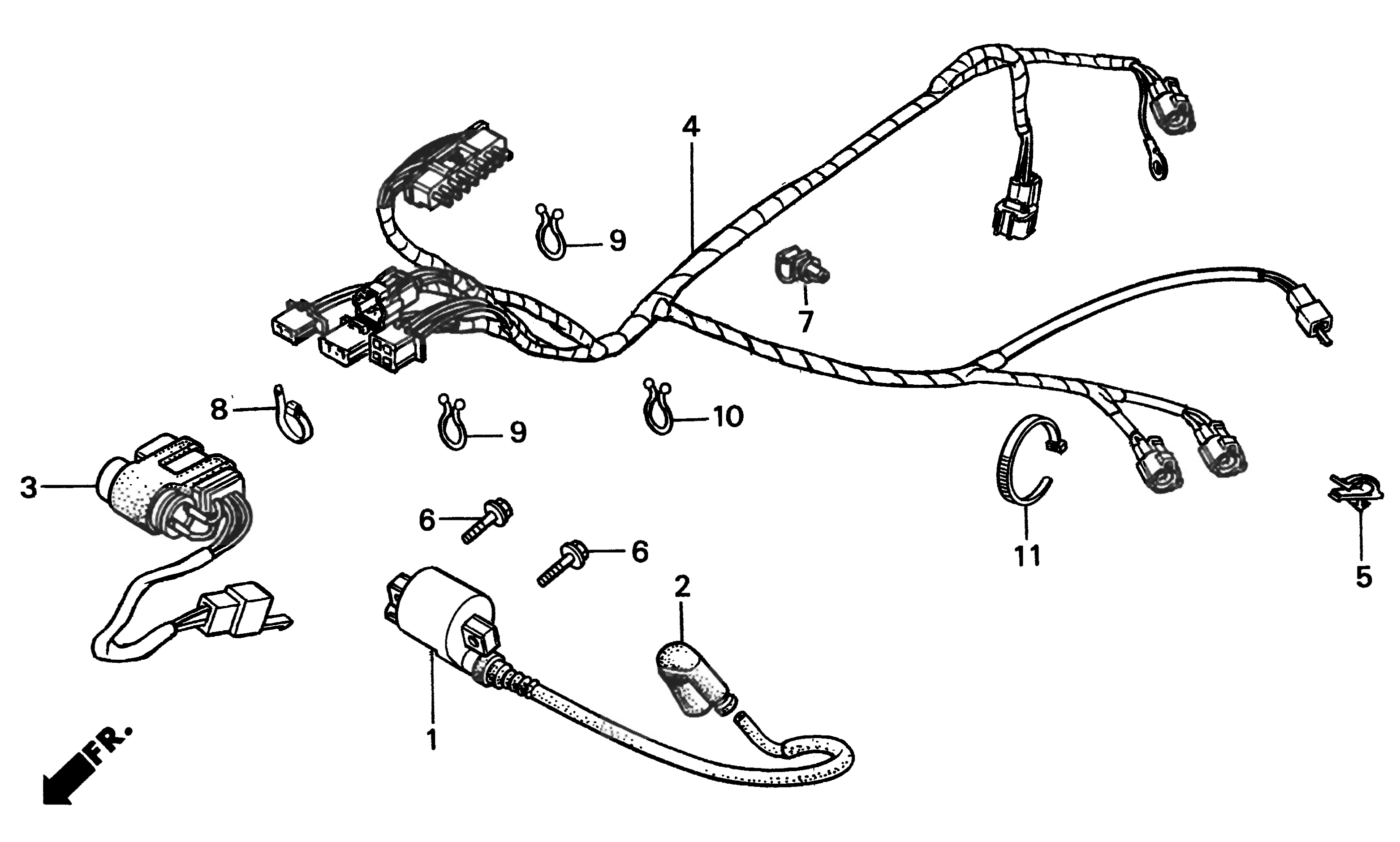 1998 Honda RS125R - F14 Ignition Coil / Wire Harness Image