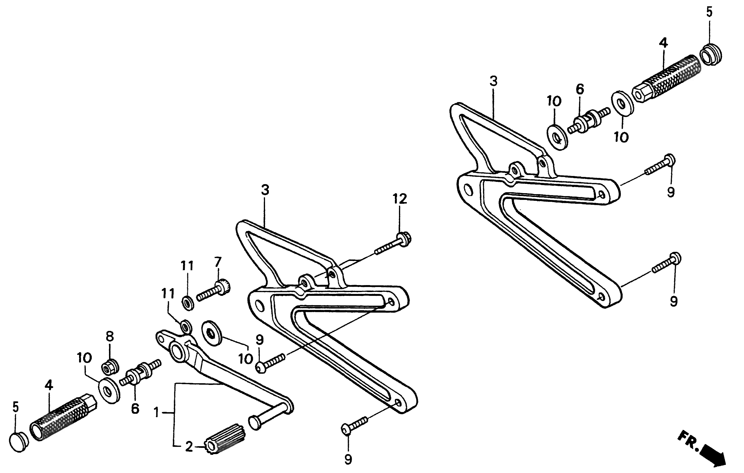 1999 Honda RS125R - F11 Footpeg / Brake Pedal Image