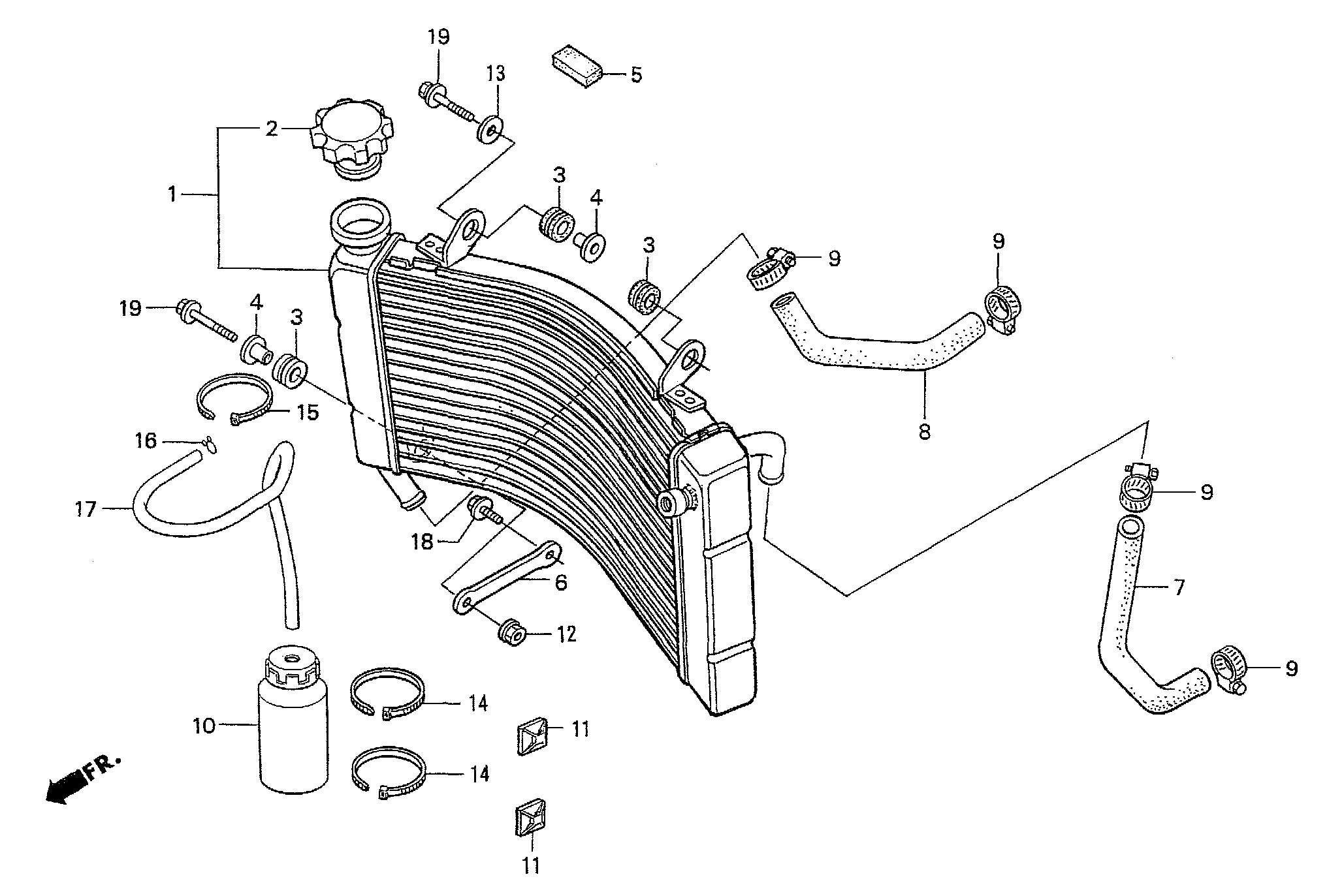 1999 Honda RS125R - F16 Radiator Image