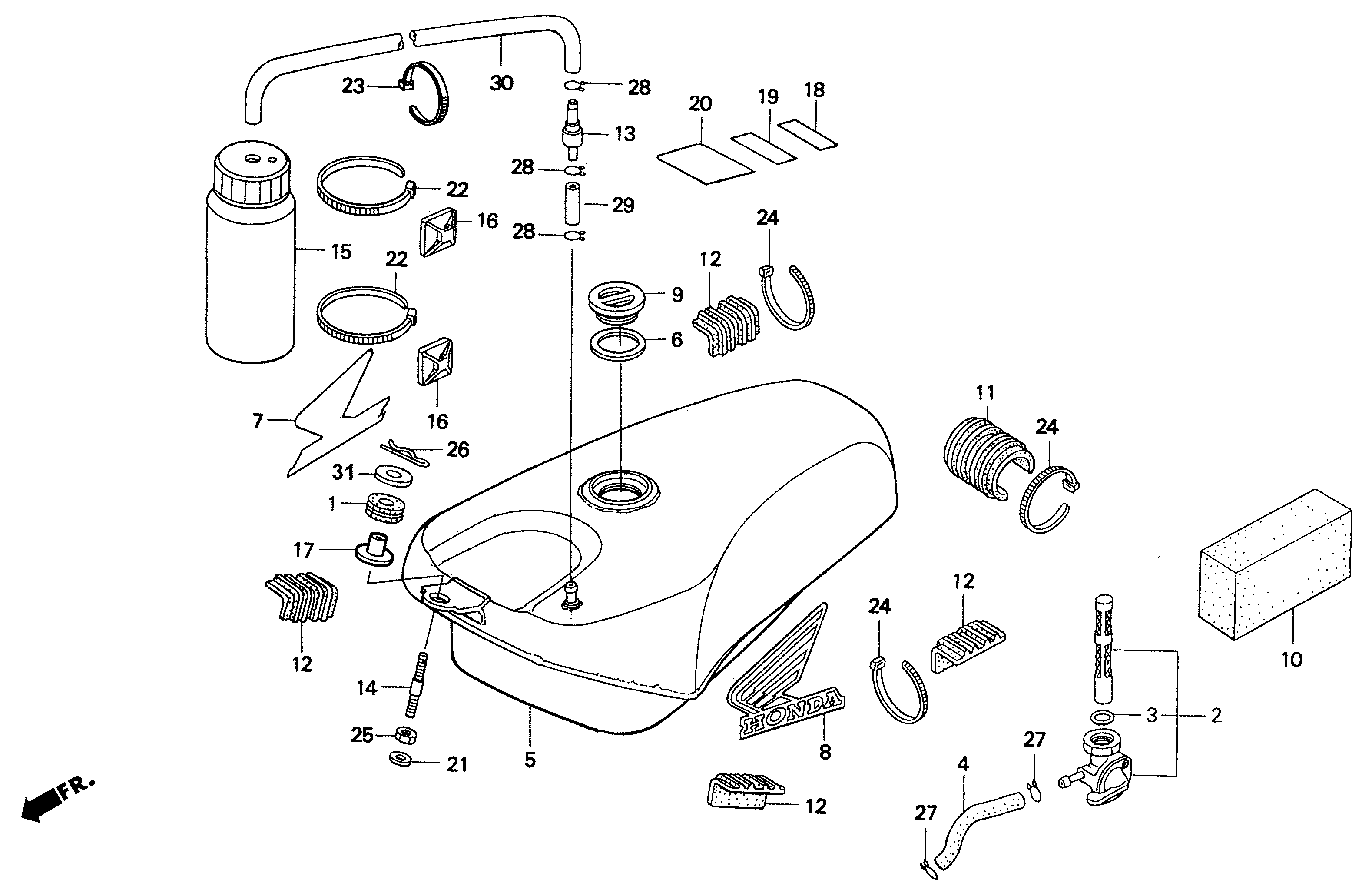 2000 Honda RS125R - F9 Fuel Tank Image