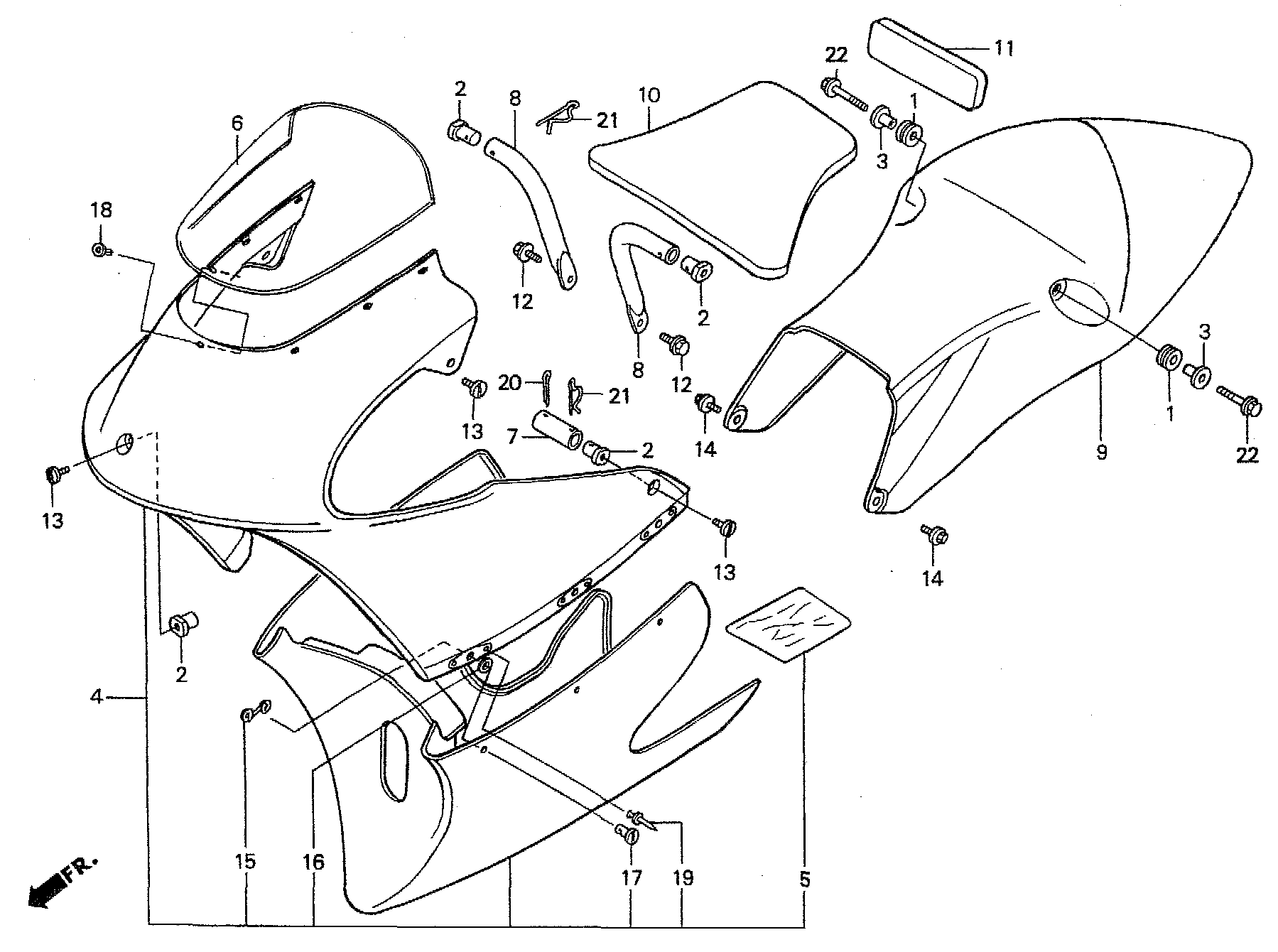 2002 Honda RS125R - F17 Cowl / Seat / Windscreen Image