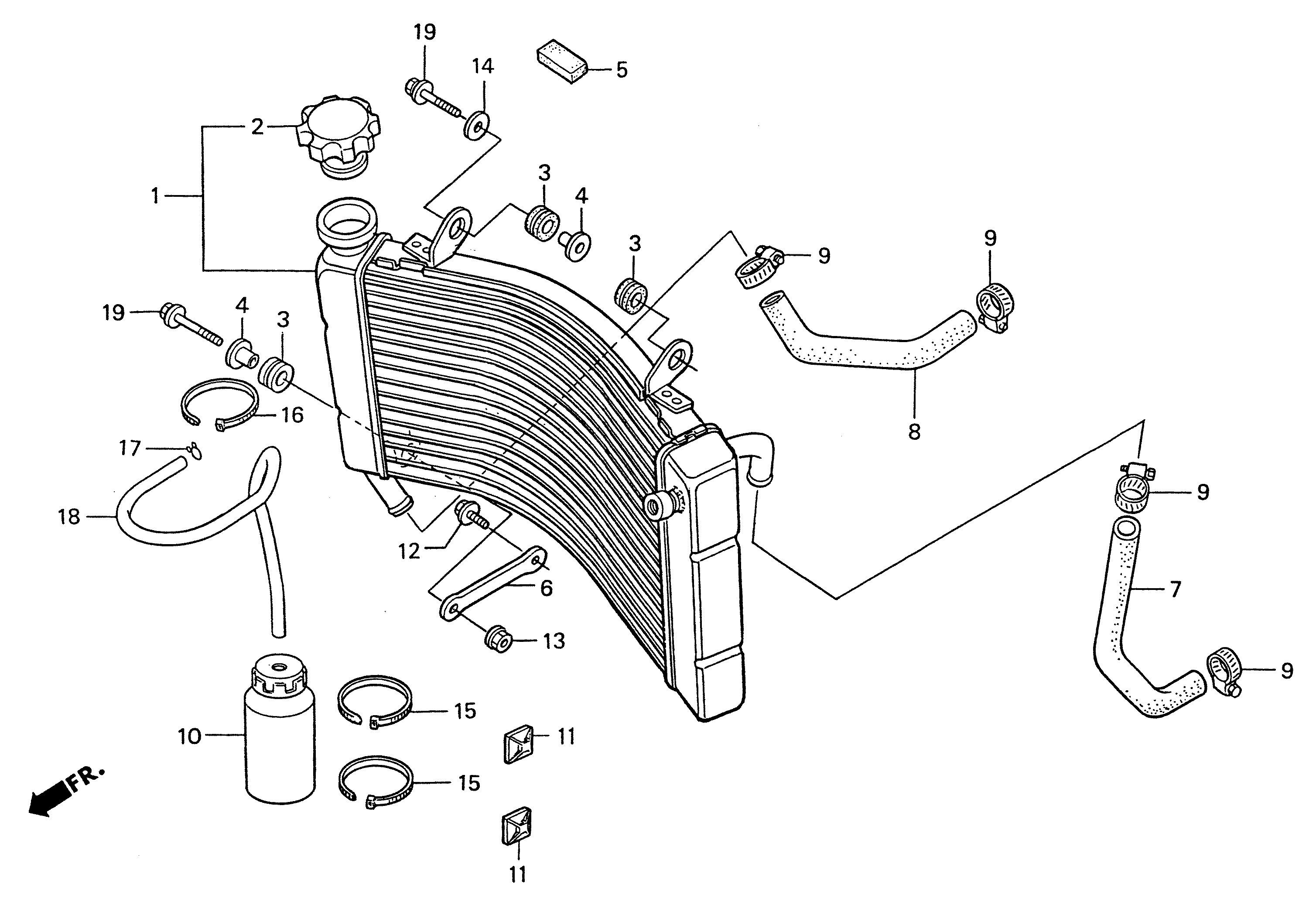 2003 Honda RS125R - F16 Radiator Image