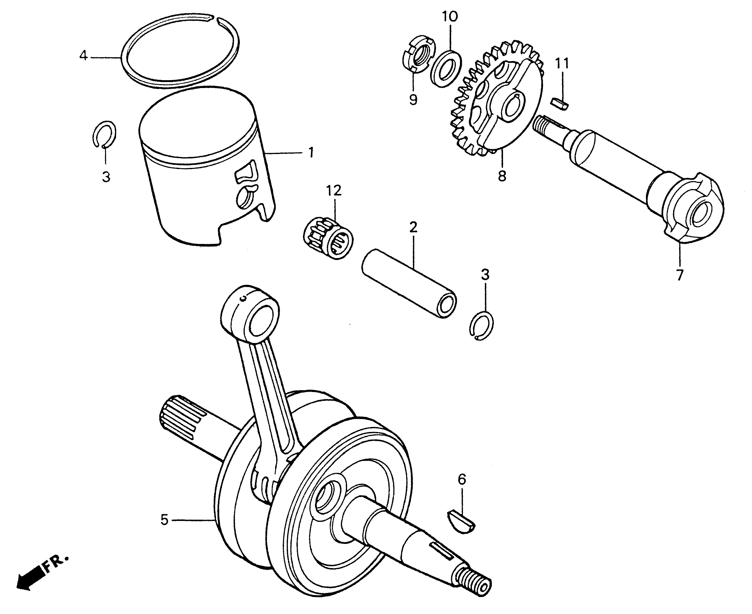 2004 Honda RS125R - E7 Crankshaft / Piston / Balancer Image