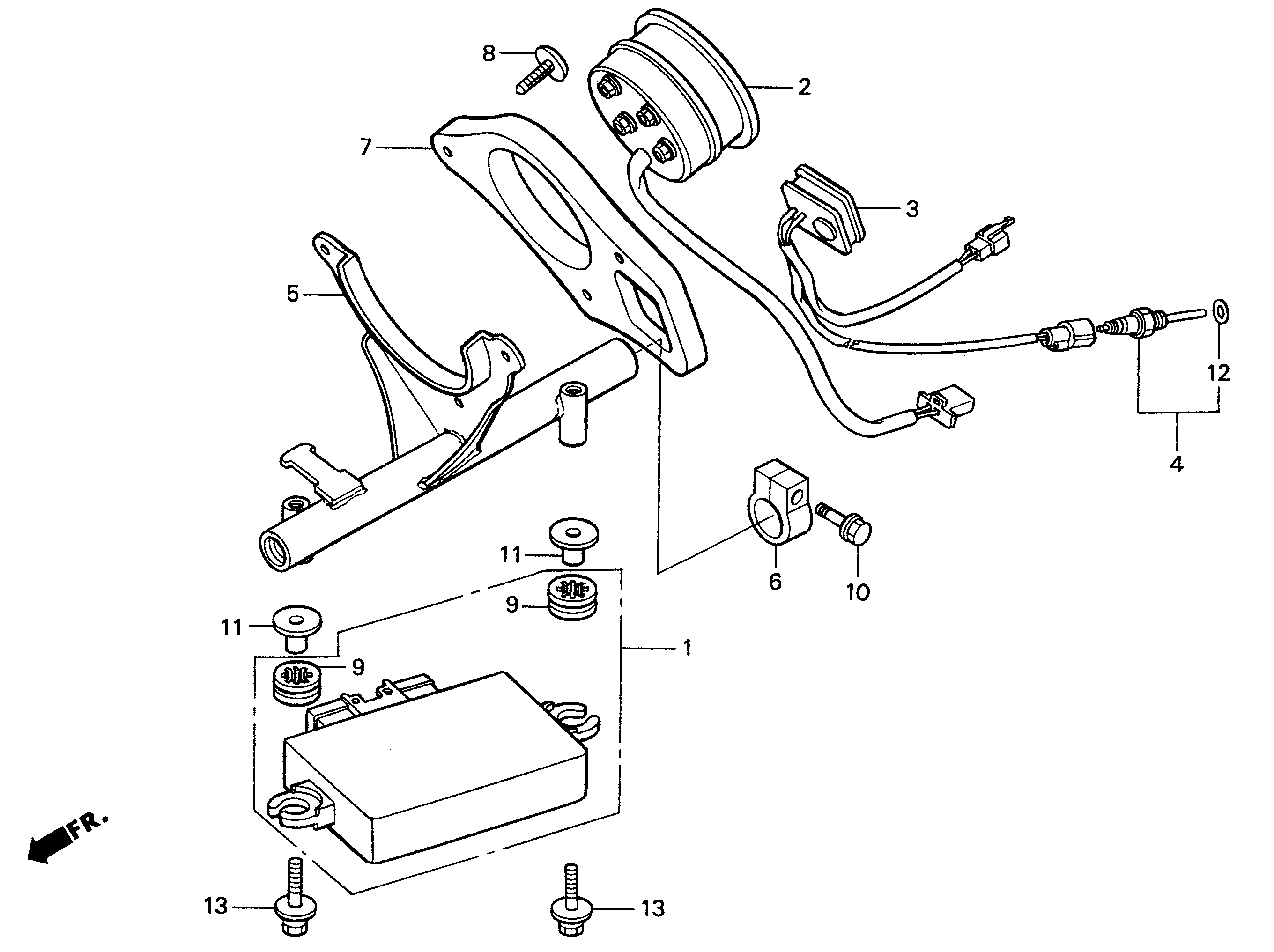 2004 Honda RS125R - F1 Meter / Meter Panel Image