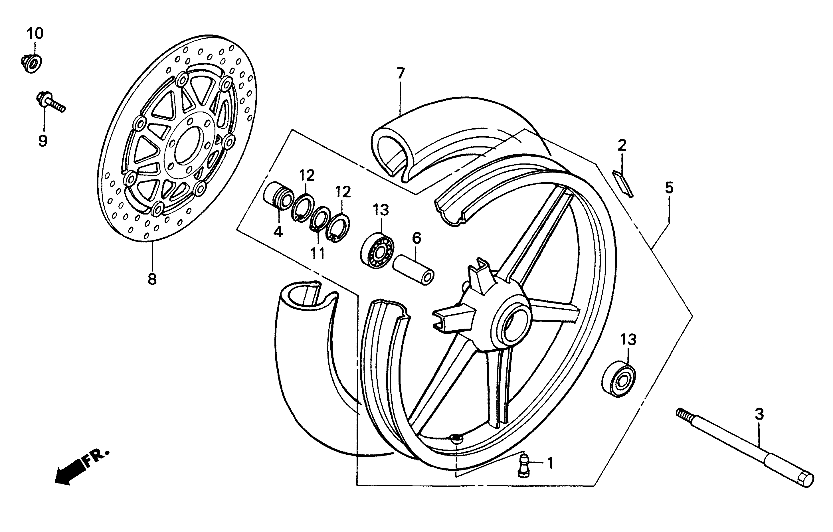 2004 Honda RS125R - F6 Front Wheel Image