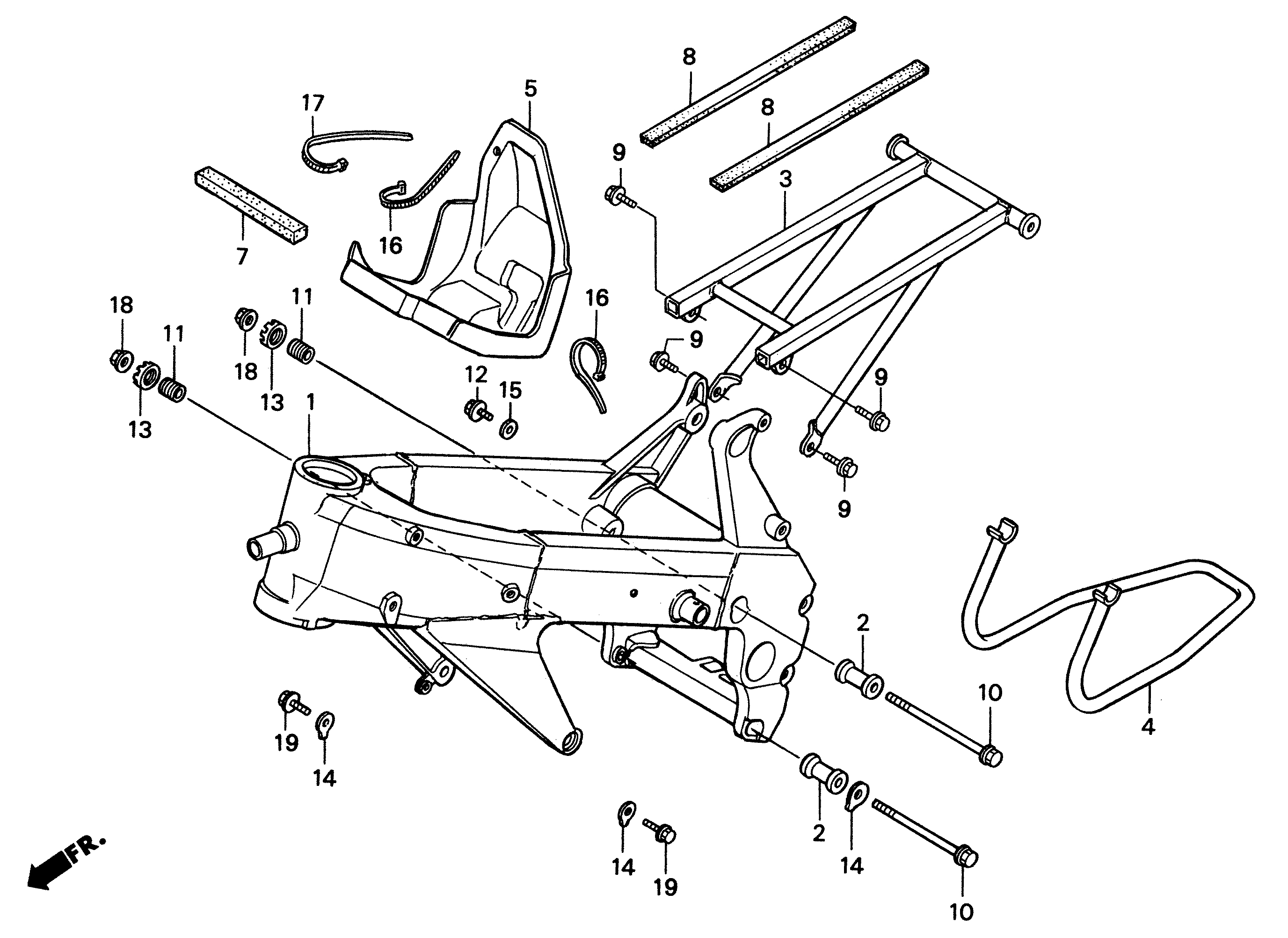 2004 Honda RS125R - F15 Frame Body / Stand / Carburetor Box Image