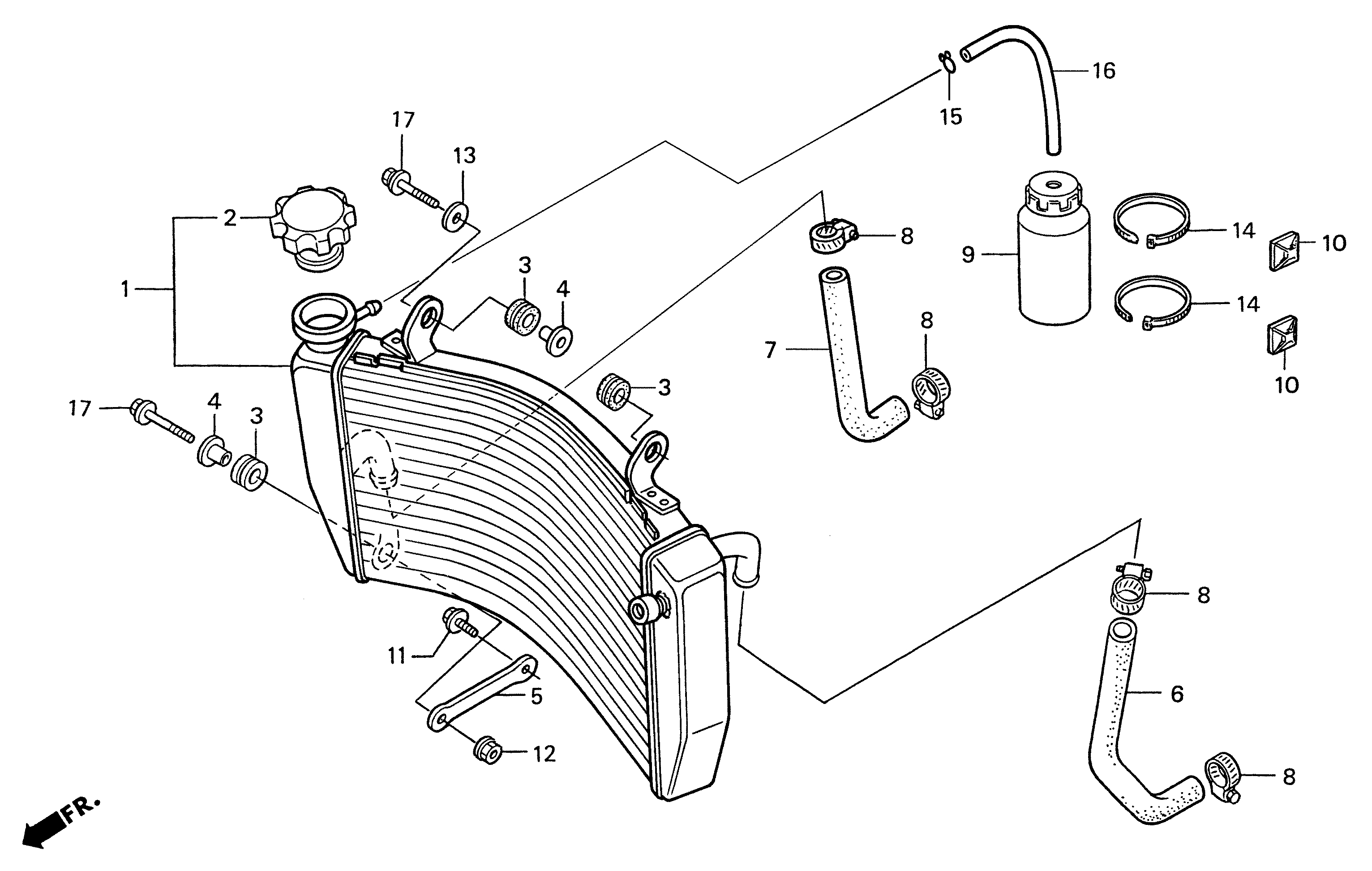 2004 Honda RS125R - F16 Radiator Image