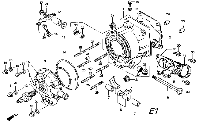 Front Cylinder / Front Cylinder Head Parts for a 1995 Honda RS250 Technical Sports One, LLC