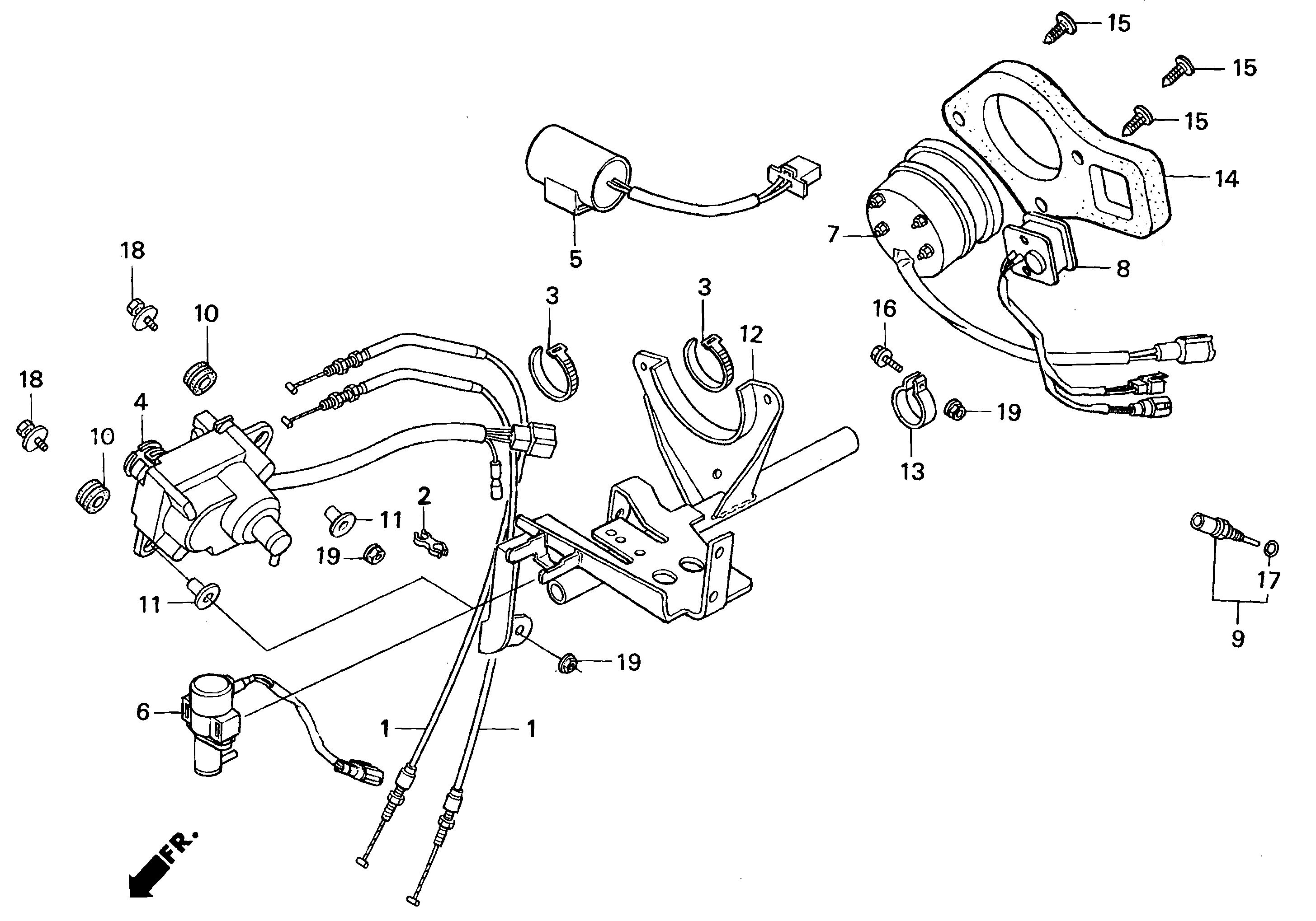 Meter Parts / Meter Panel Parts / Power Valve Servo Motor Parts for a 1997 Honda RS250 Technical Sports One, LLC