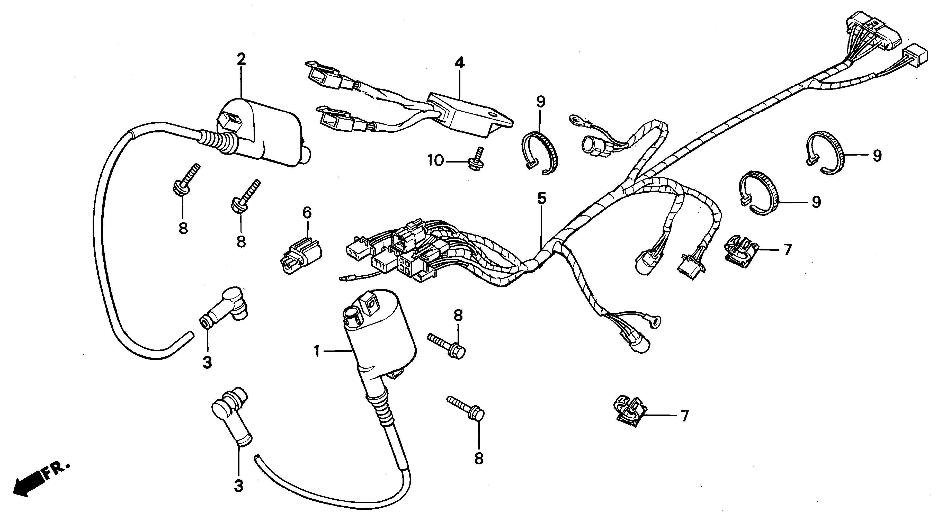 Ignition Coil / Regulator Rectifier / Wire Harness Parts for a 1997 Honda RS250 Technical Sports One, LLC