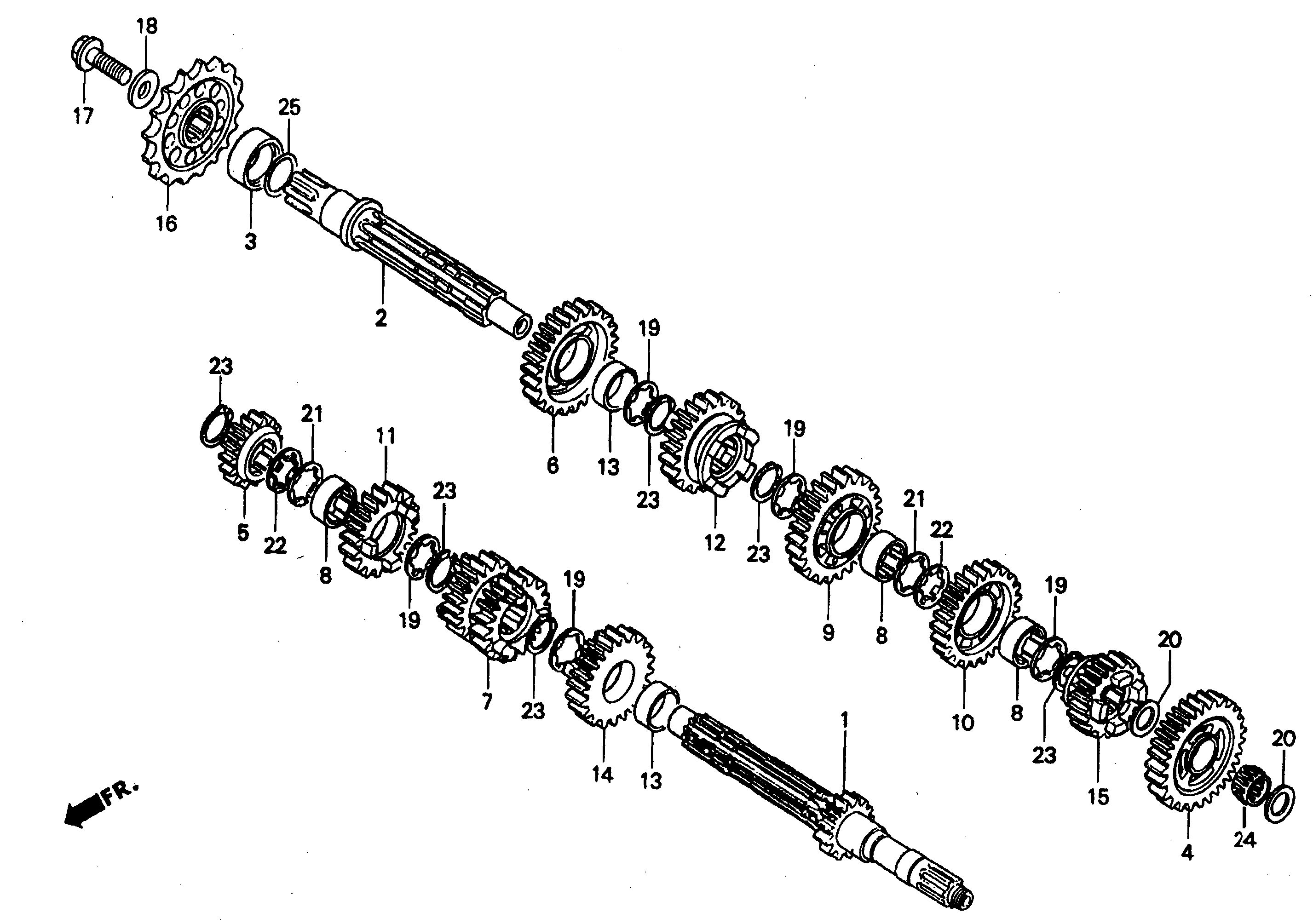 Transmission Parts for a 1999 Honda RS250 Technical Sports One, LLC