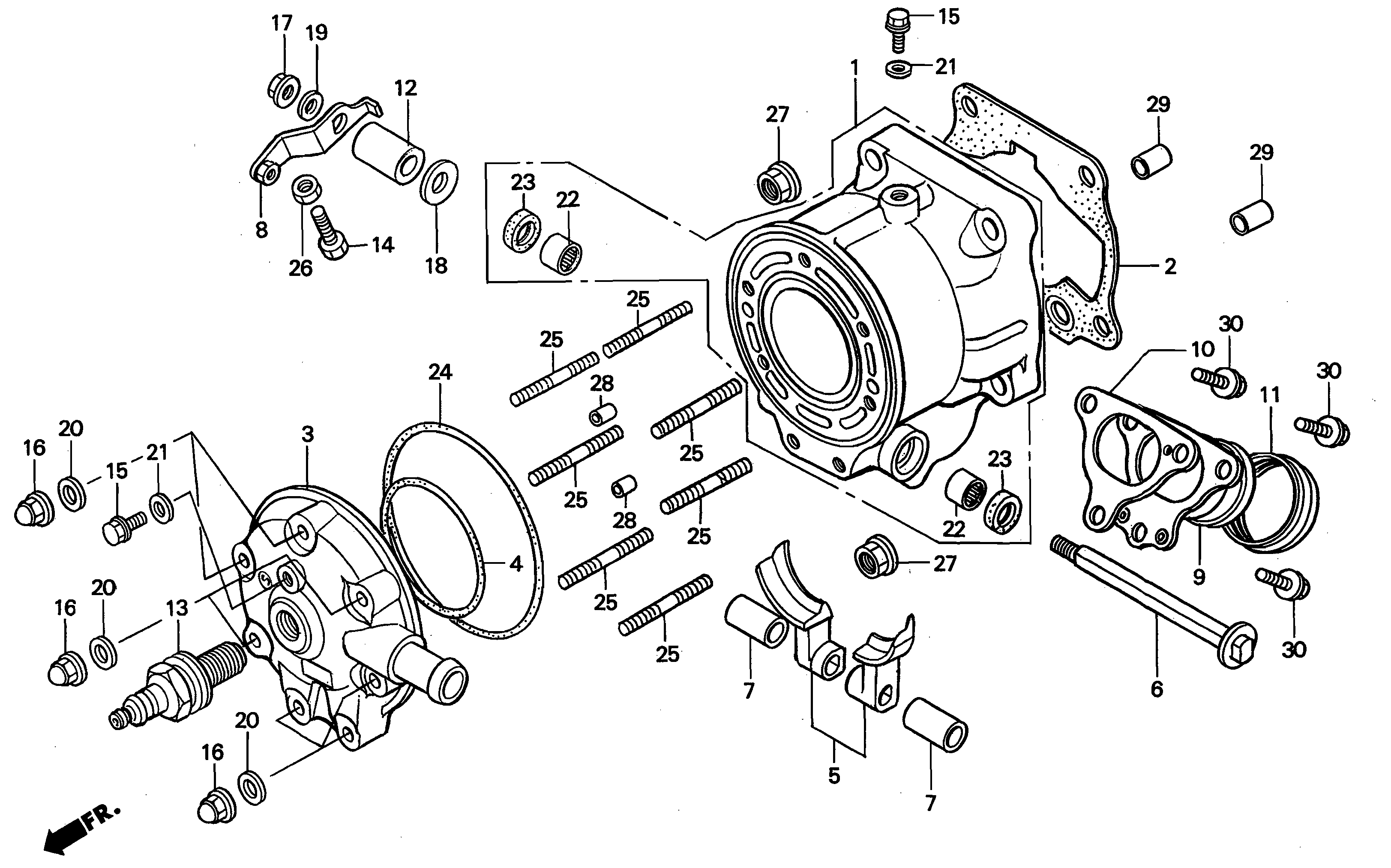 Front Cylinder / Front Cylinder Head Parts for a 2000 Honda RS250 Technical Sports One, LLC