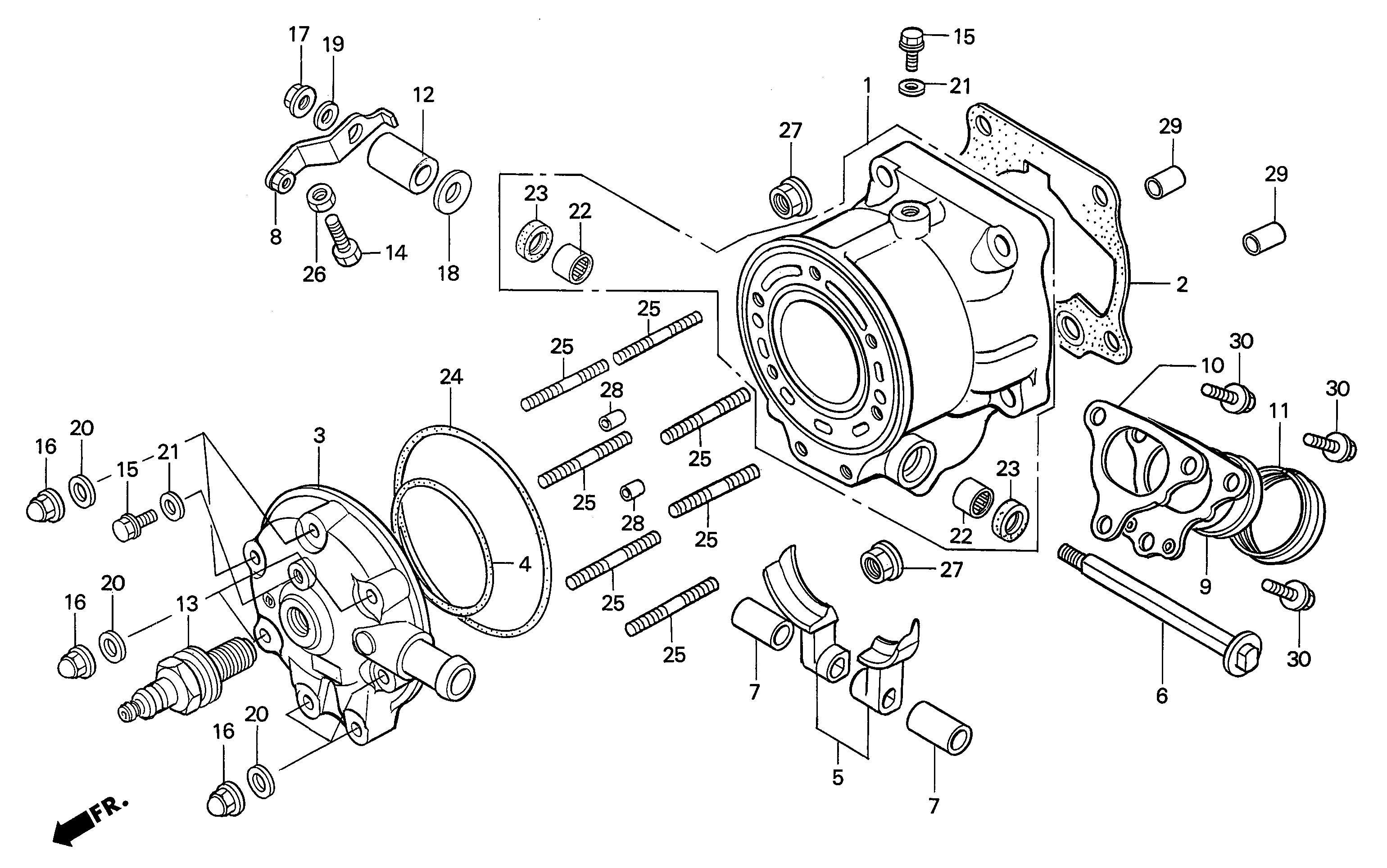 Front Cylinder / Front Cylinder Head Parts for a 2001 Honda RS250 Technical Sports One, LLC