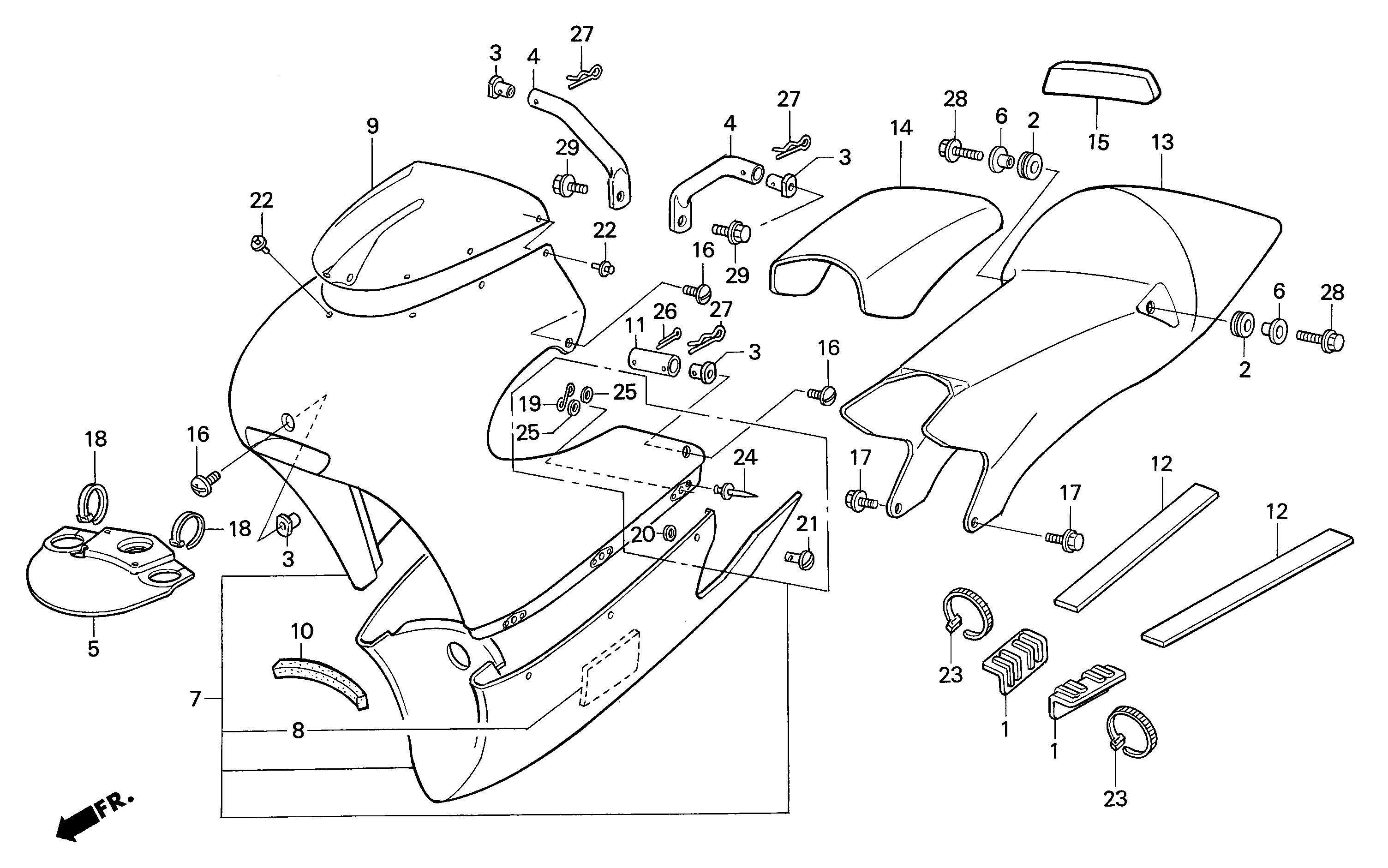 Cowl / Fairing Parts for a 2001 Honda RS250 Technical Sports One, LLC