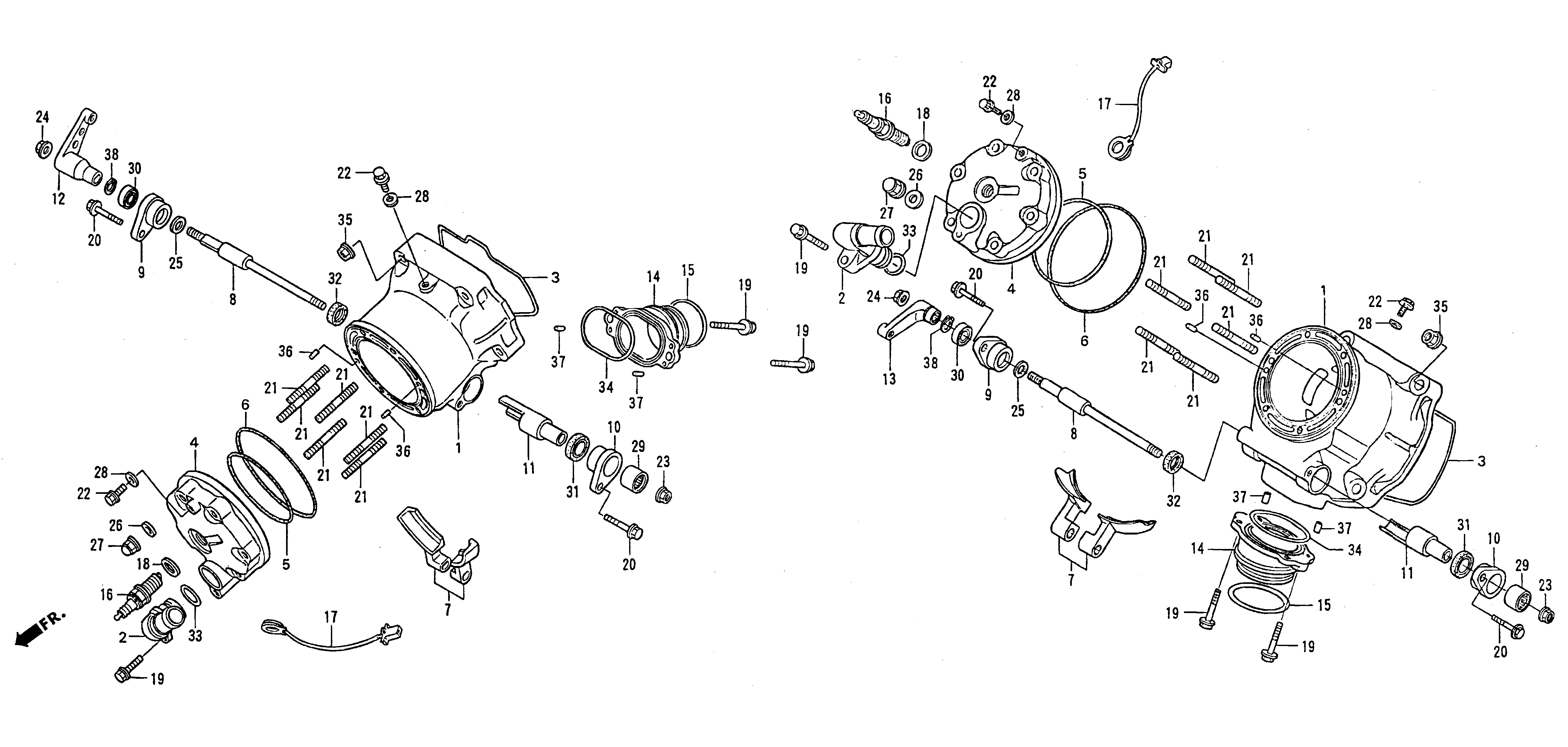 Technical Sports One, LLC 1997 Honda NSR500v Cylinder / Cylinder Head Image