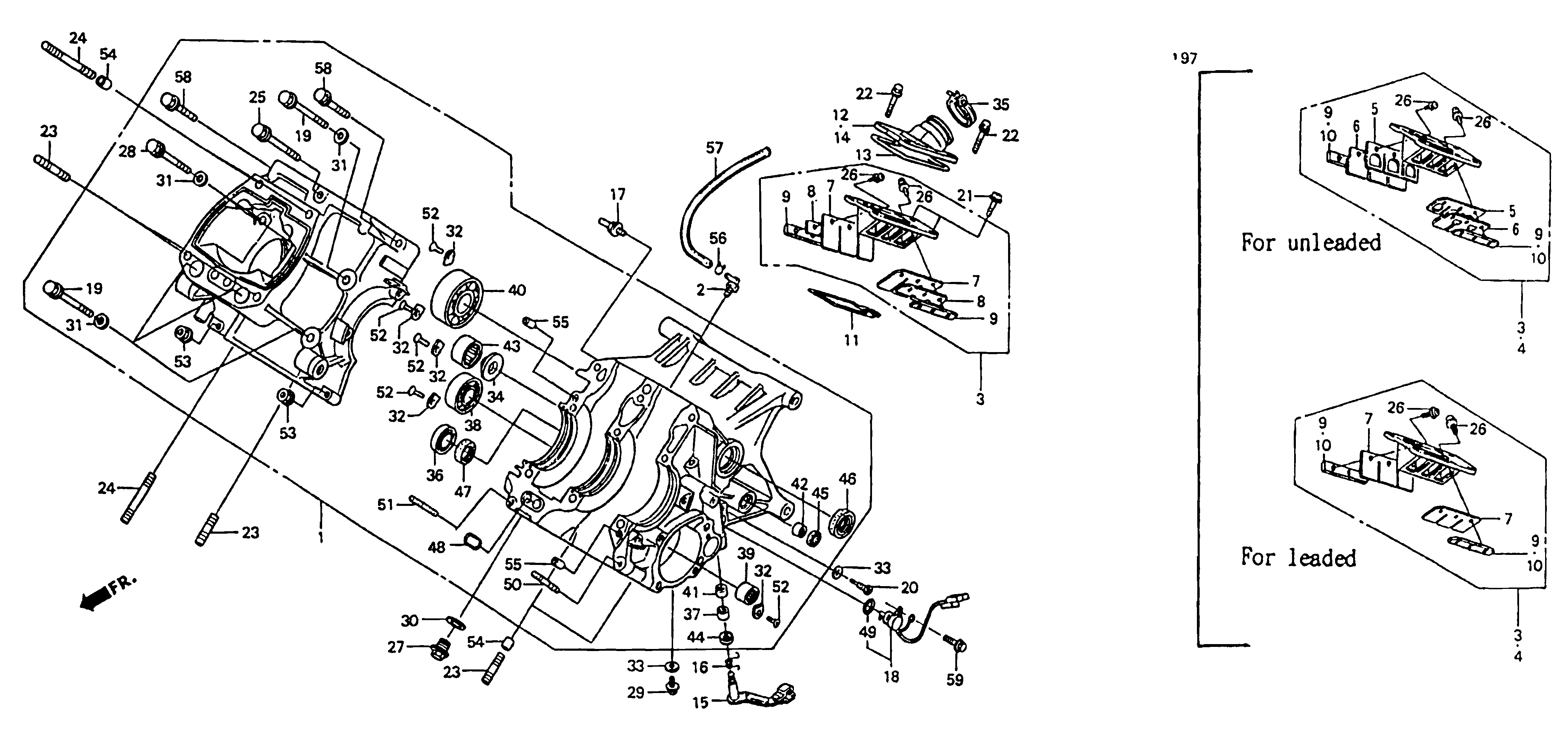 Technical Sports One, LLC 1997 Honda NSR500v Crankcase / Reed Valve Image