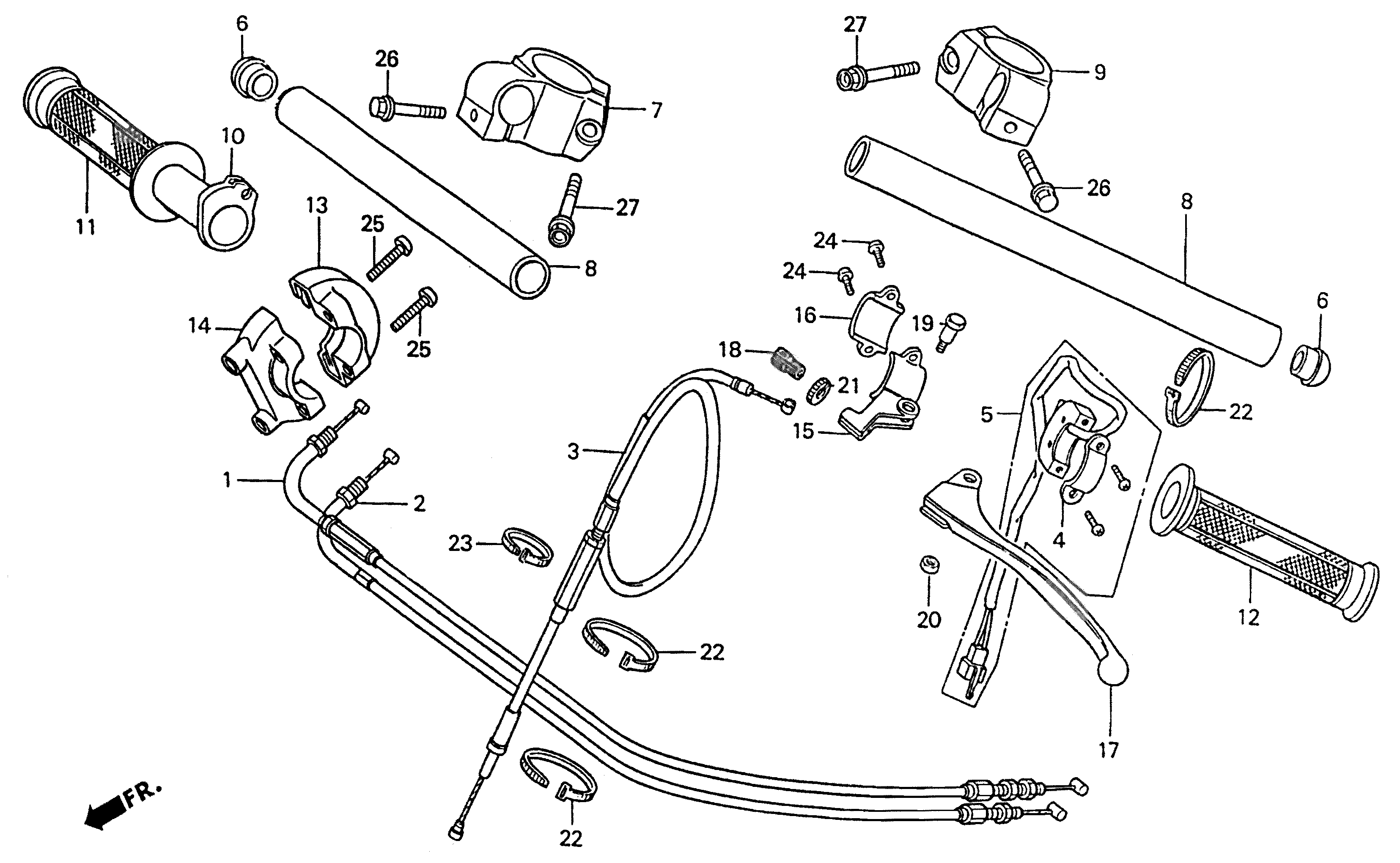 Technical Sports One, LLC 1997 Honda NSR500v Cable / Switch / Handlebar Image