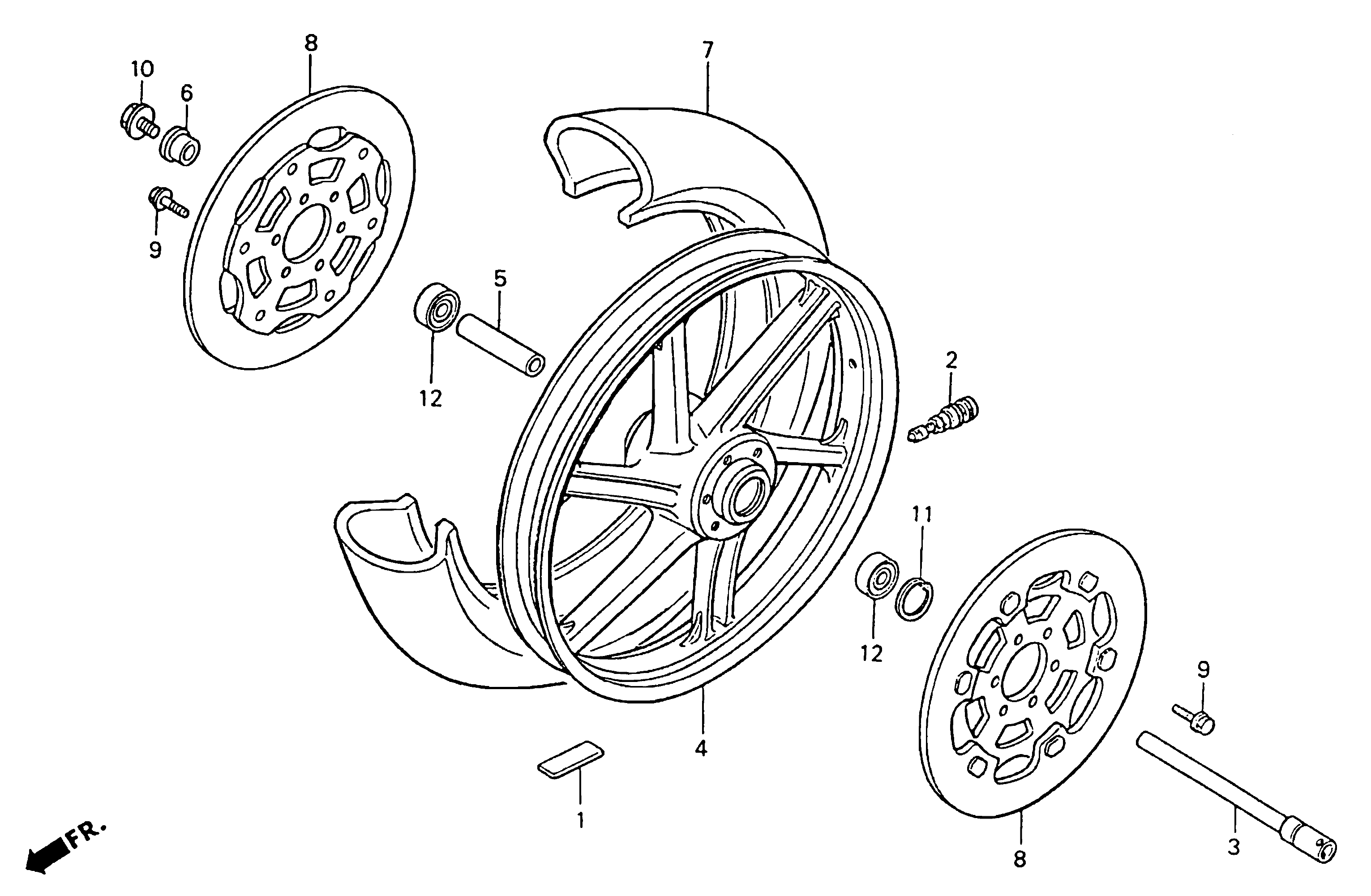 Technical Sports One, LLC 1997 Honda NSR500v F5 Front Wheel Image