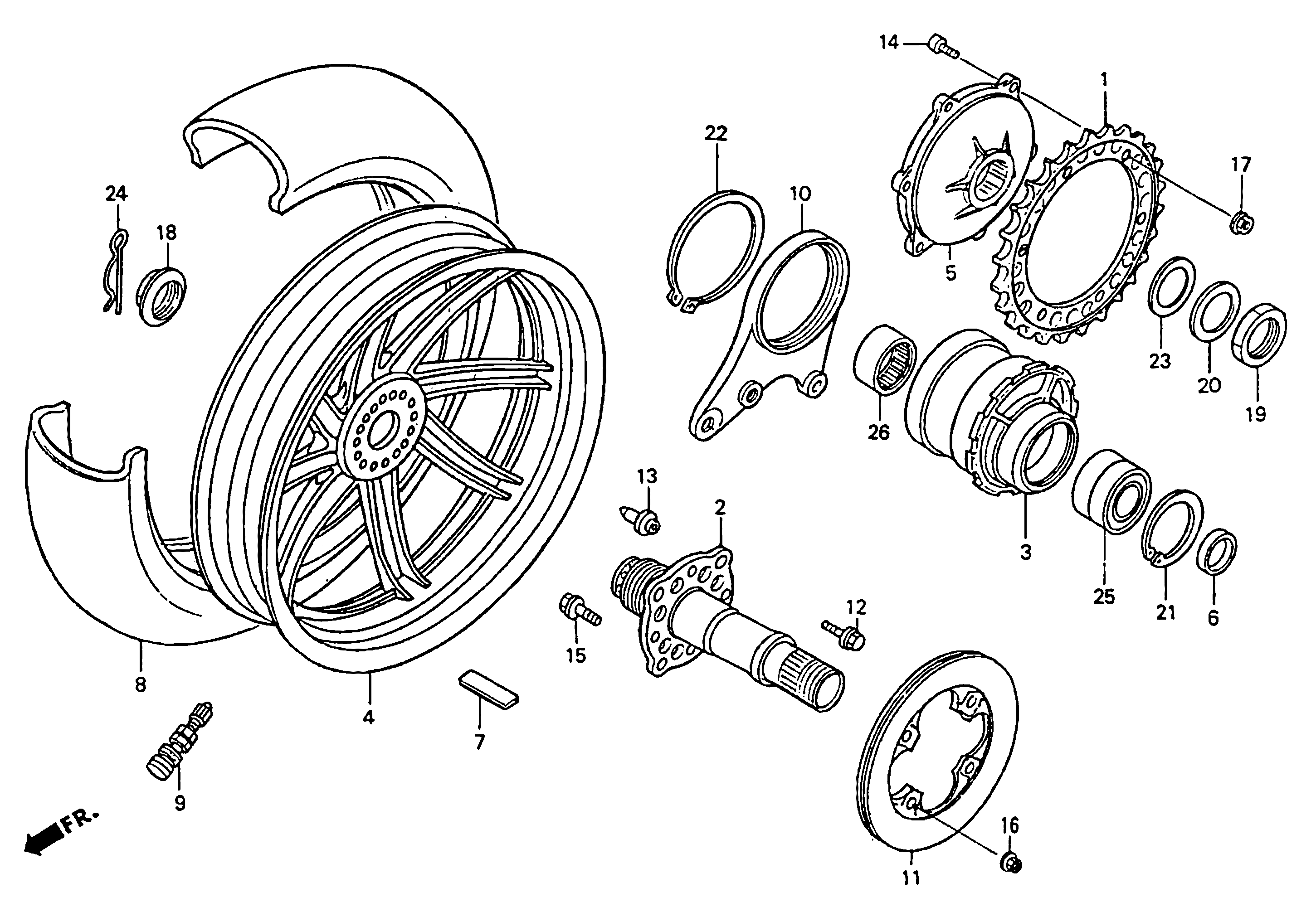 Technical Sports One, LLC 1997 Honda NSR500v Rear Wheel Image