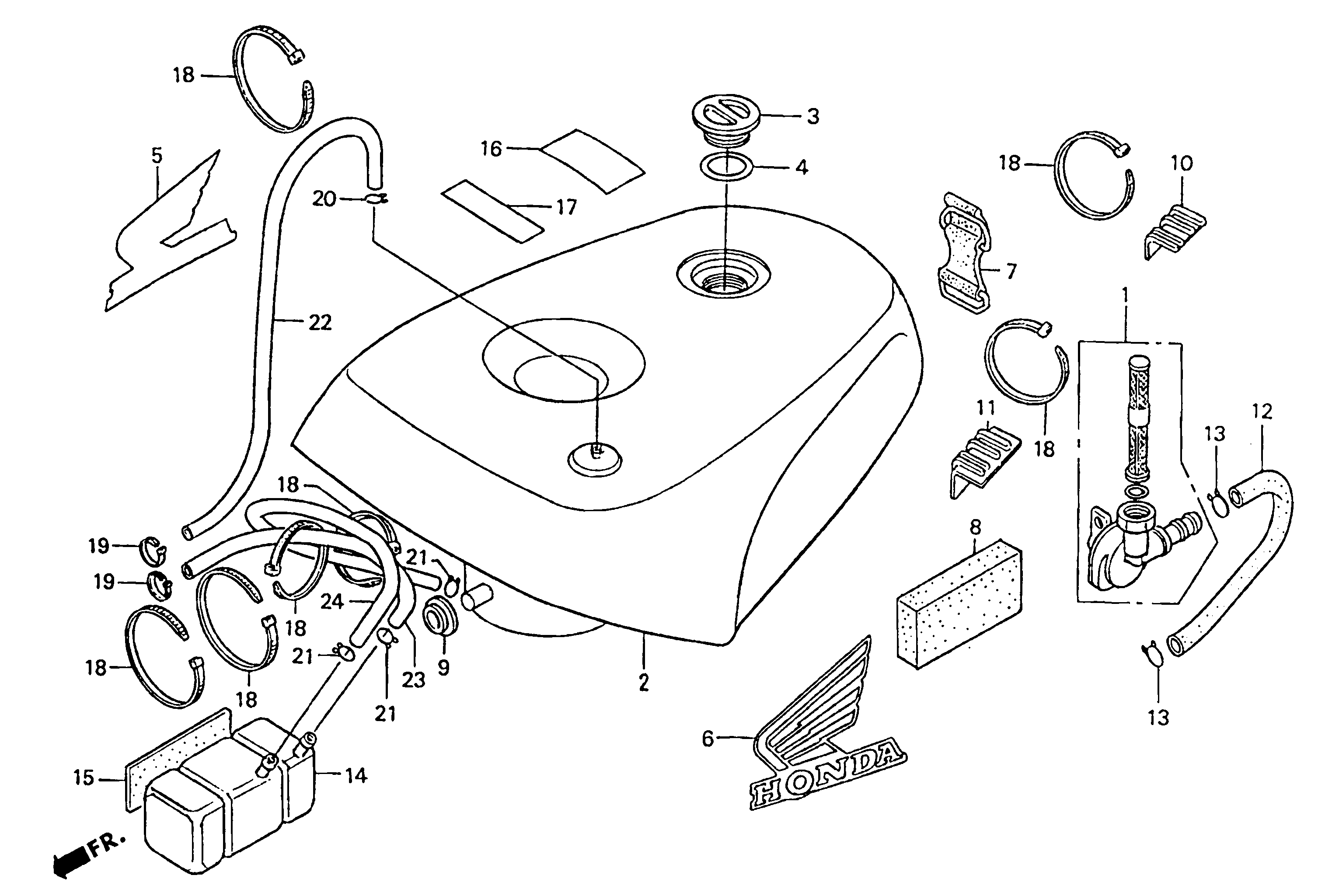 Technical Sports One, LLC 1997 Honda NSR500v F8 Fuel Tank Image