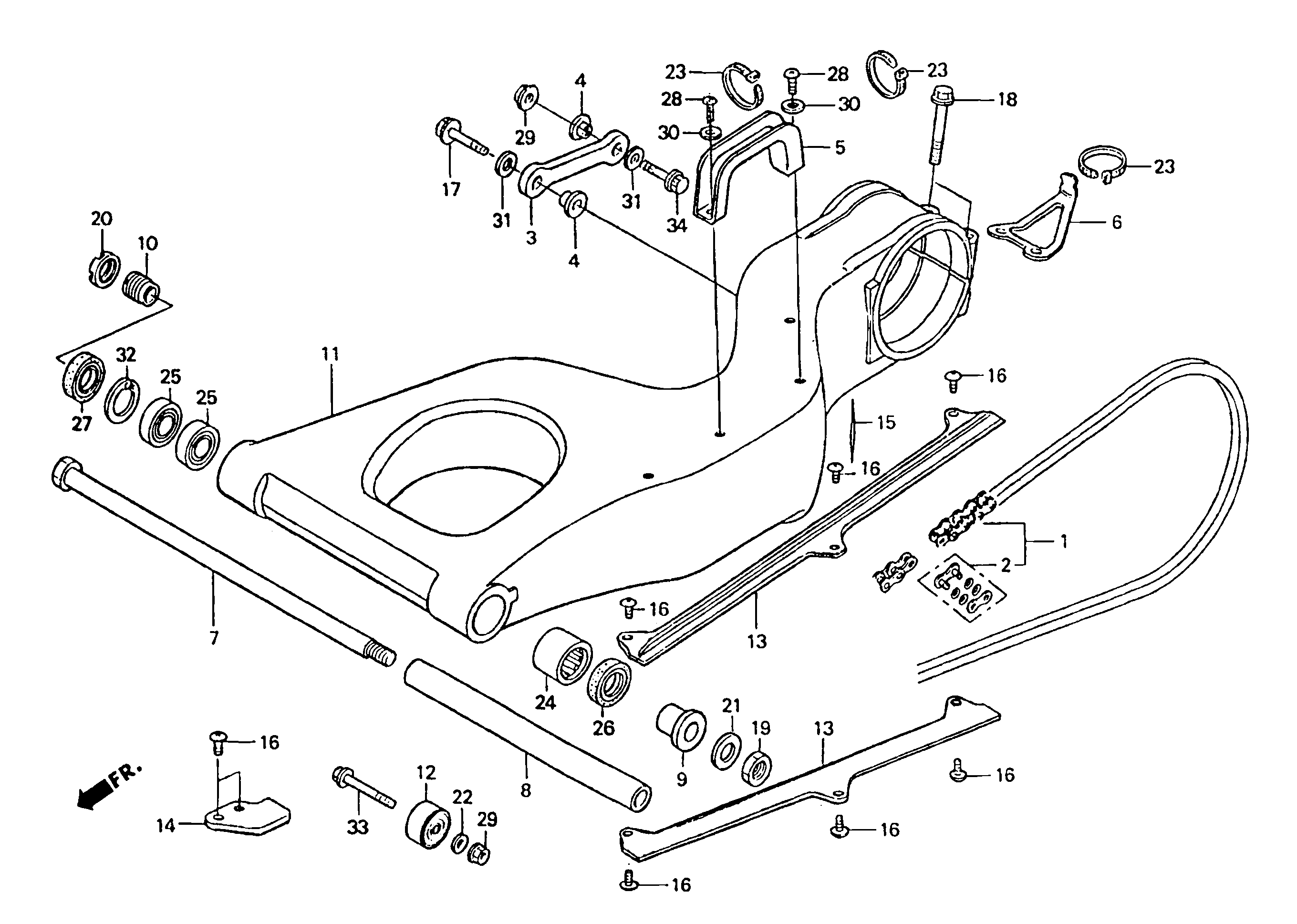 Technical Sports One, LLC 1997 Honda NSR500v Swingarm Image