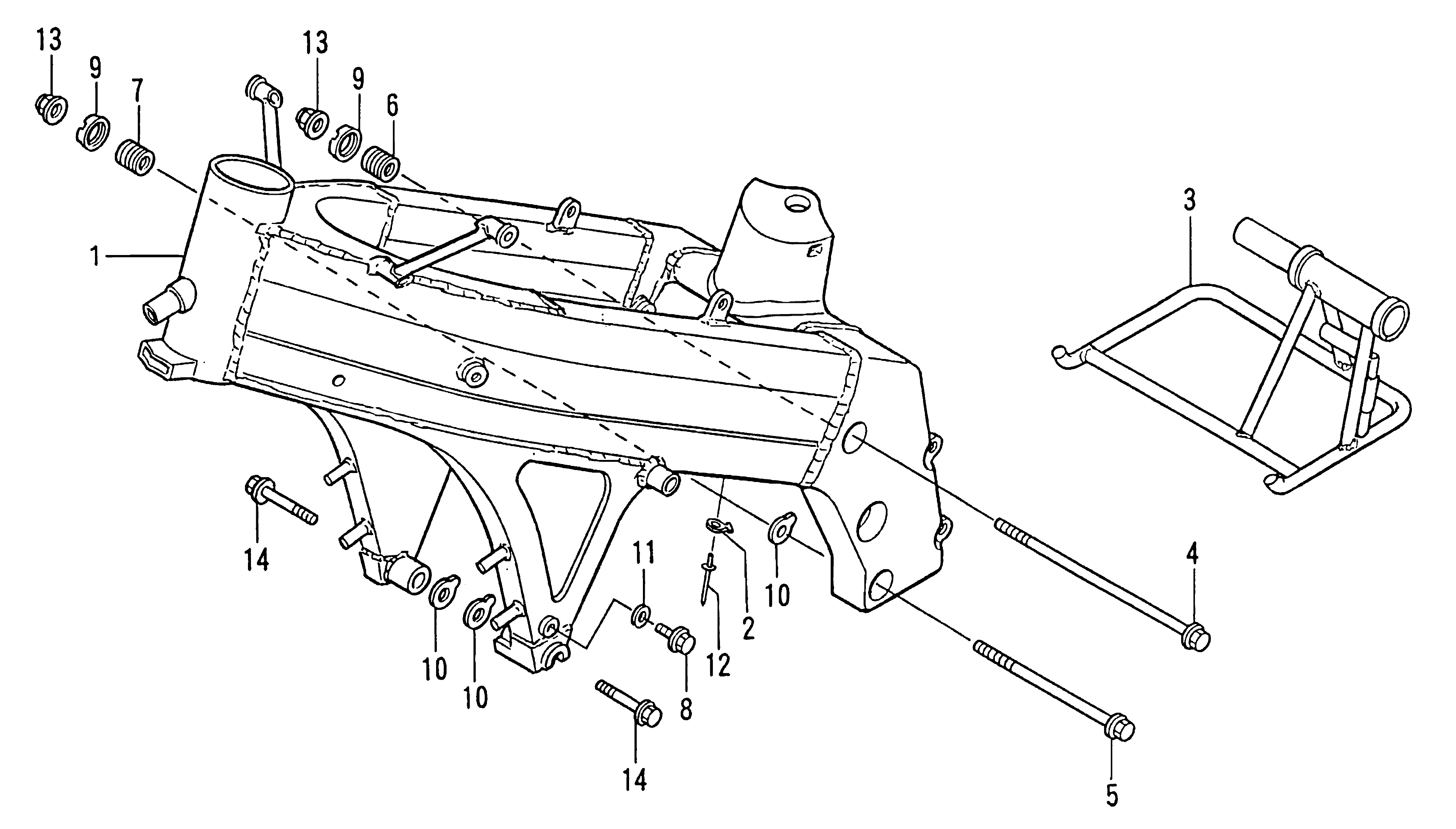 Technical Sports One, LLC 1997 Honda NSR500v Frame Body Image