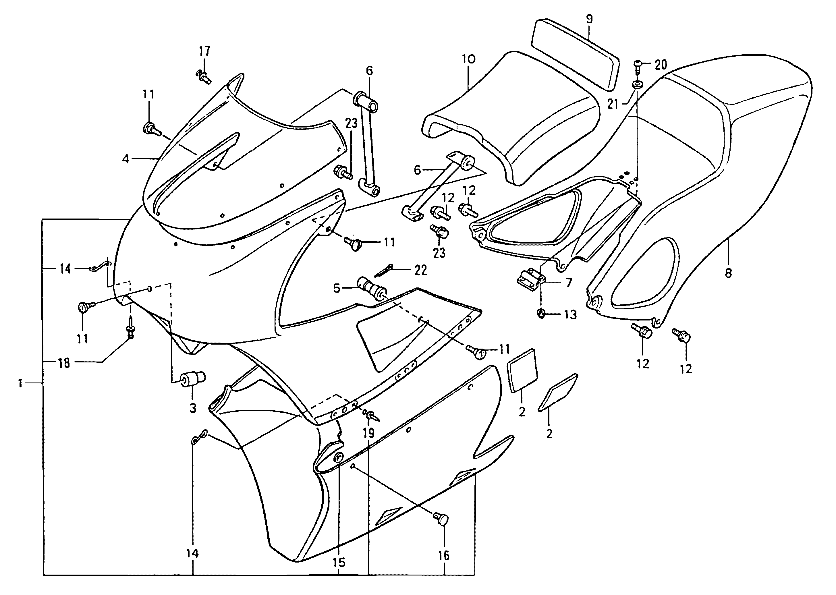 Technical Sports One, LLC 1997 Honda NSR500v Cowl / Fairing Image