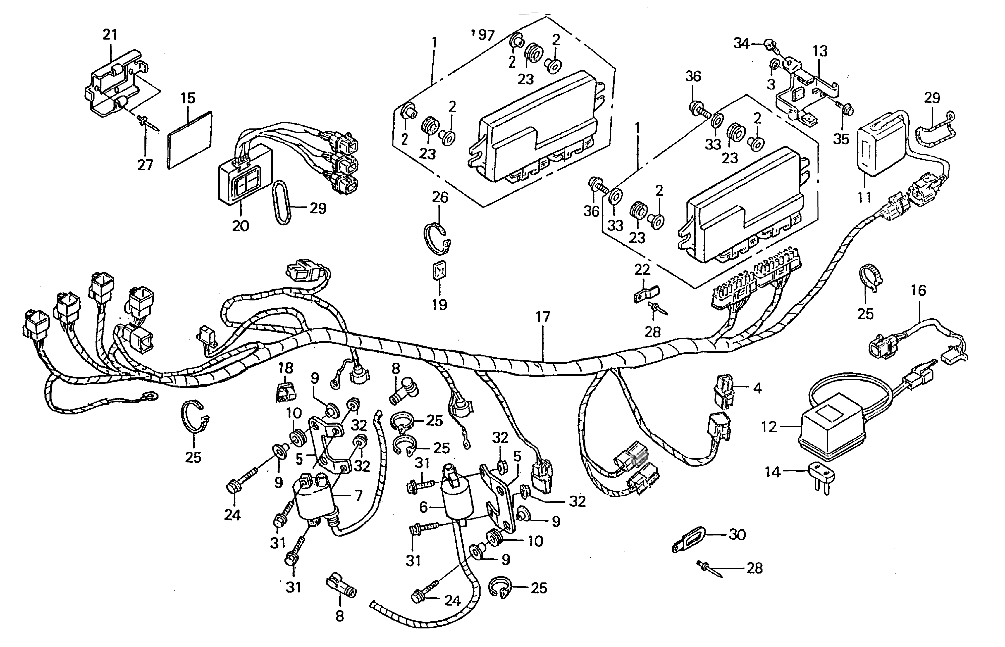 Technical Sports One, LLC 1998 Honda NSR500v Ignition Coil / Wire Harness Image