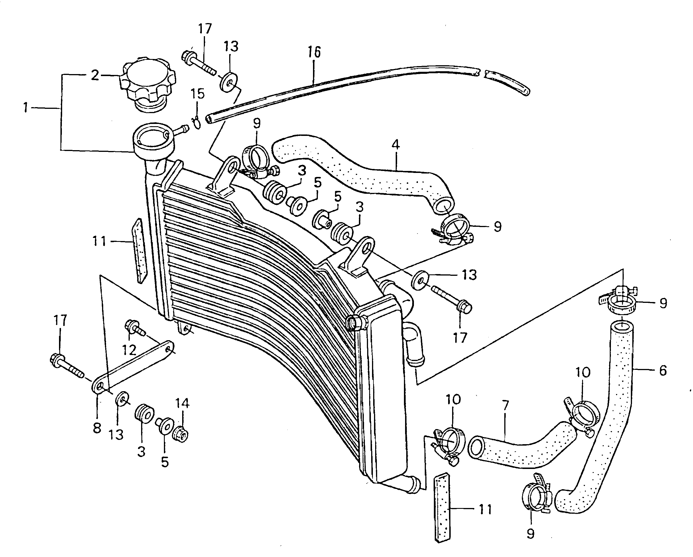 Technical Sports One, LLC 1998 Honda NSR500v Radiator / Radiator Hose Image