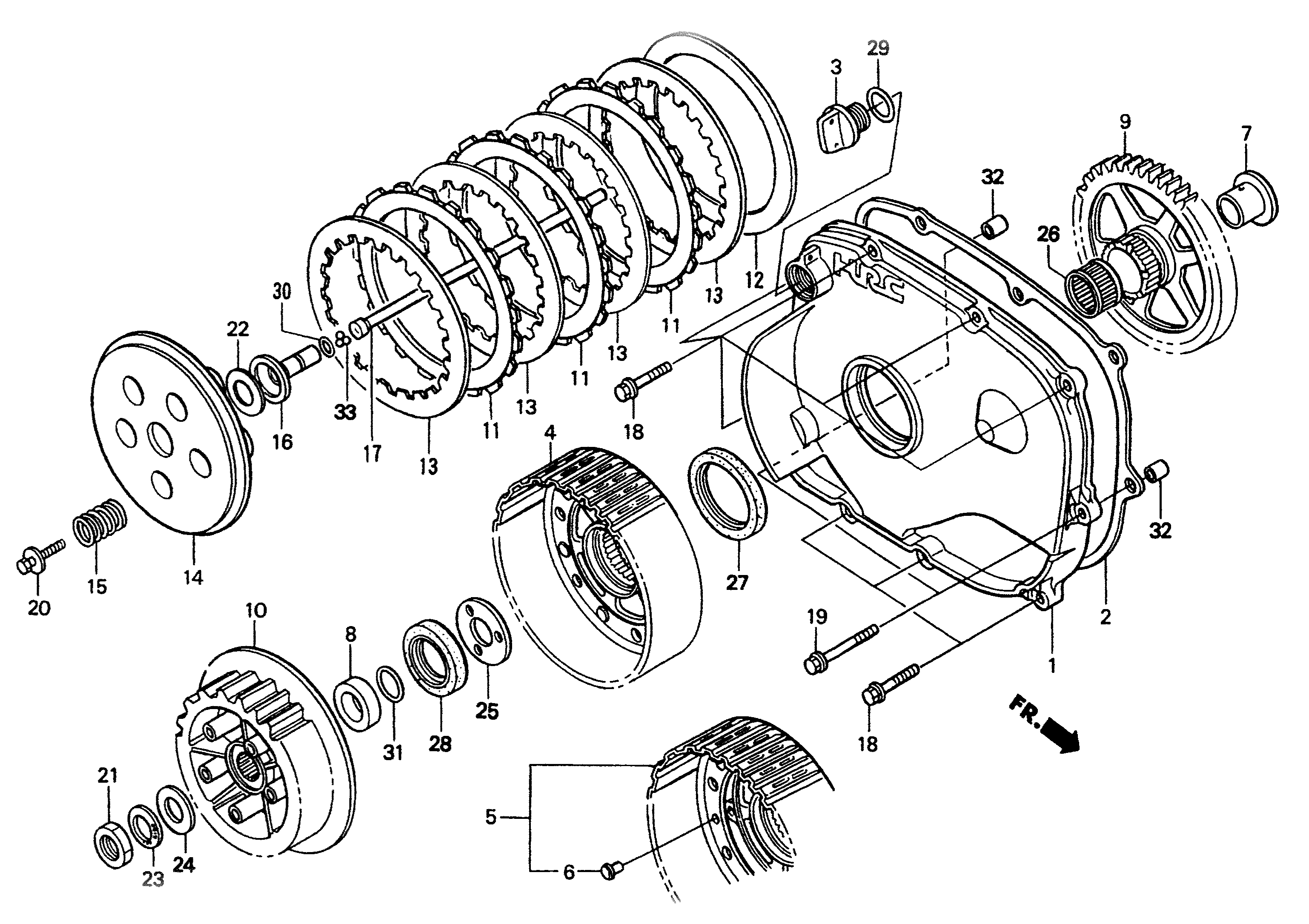 Technical Sports One, LLC 1999 Honda NSR500v Right Crankcase Cover / Clutch Image