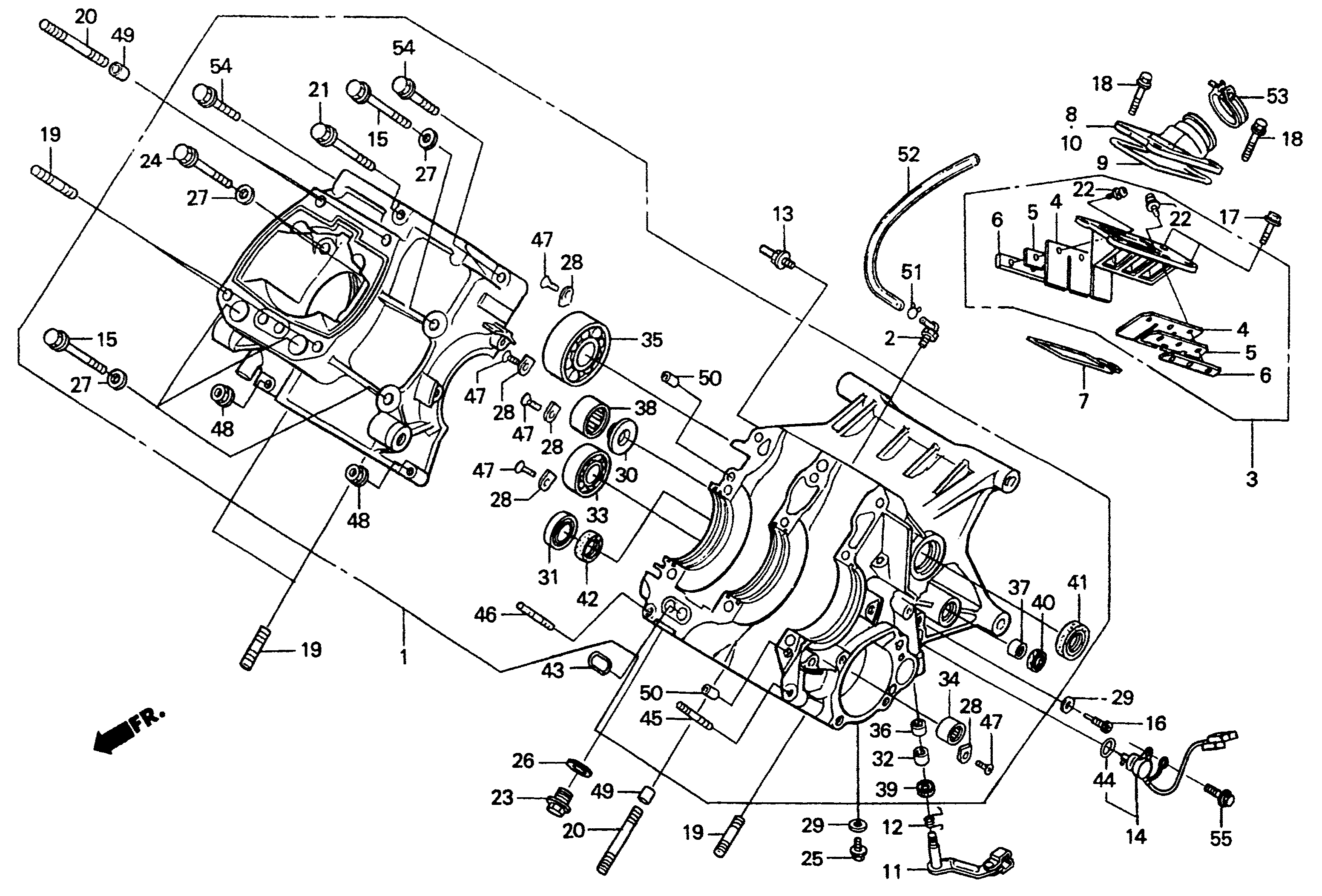 Technical Sports One, LLC 1999 Honda NSR500v Crankcase / Reed Valve Image