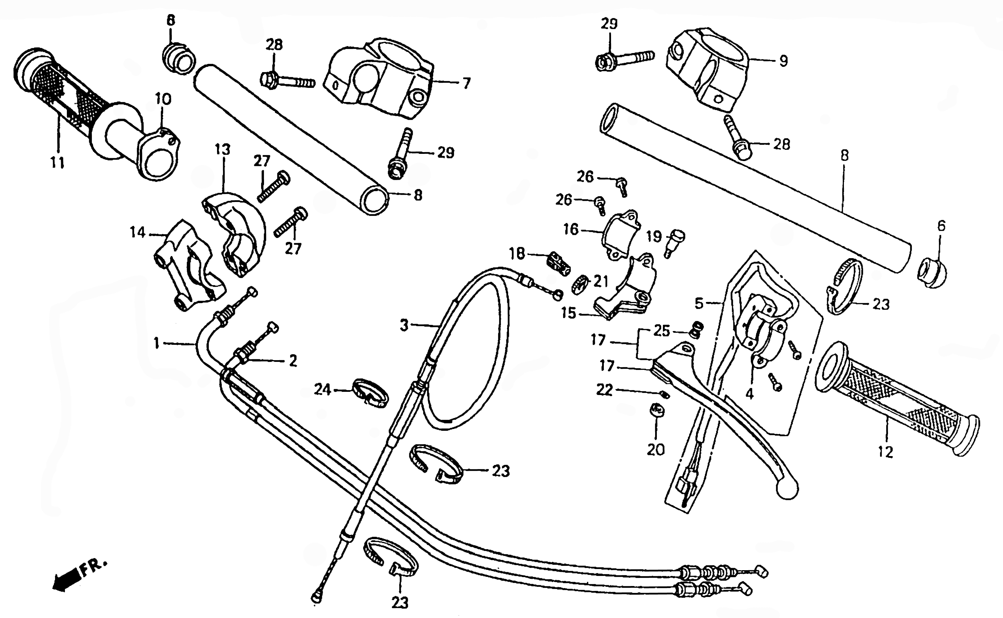 Technical Sports One, LLC 1999 Honda NSR500v Cable / Switch / Handlebar Image