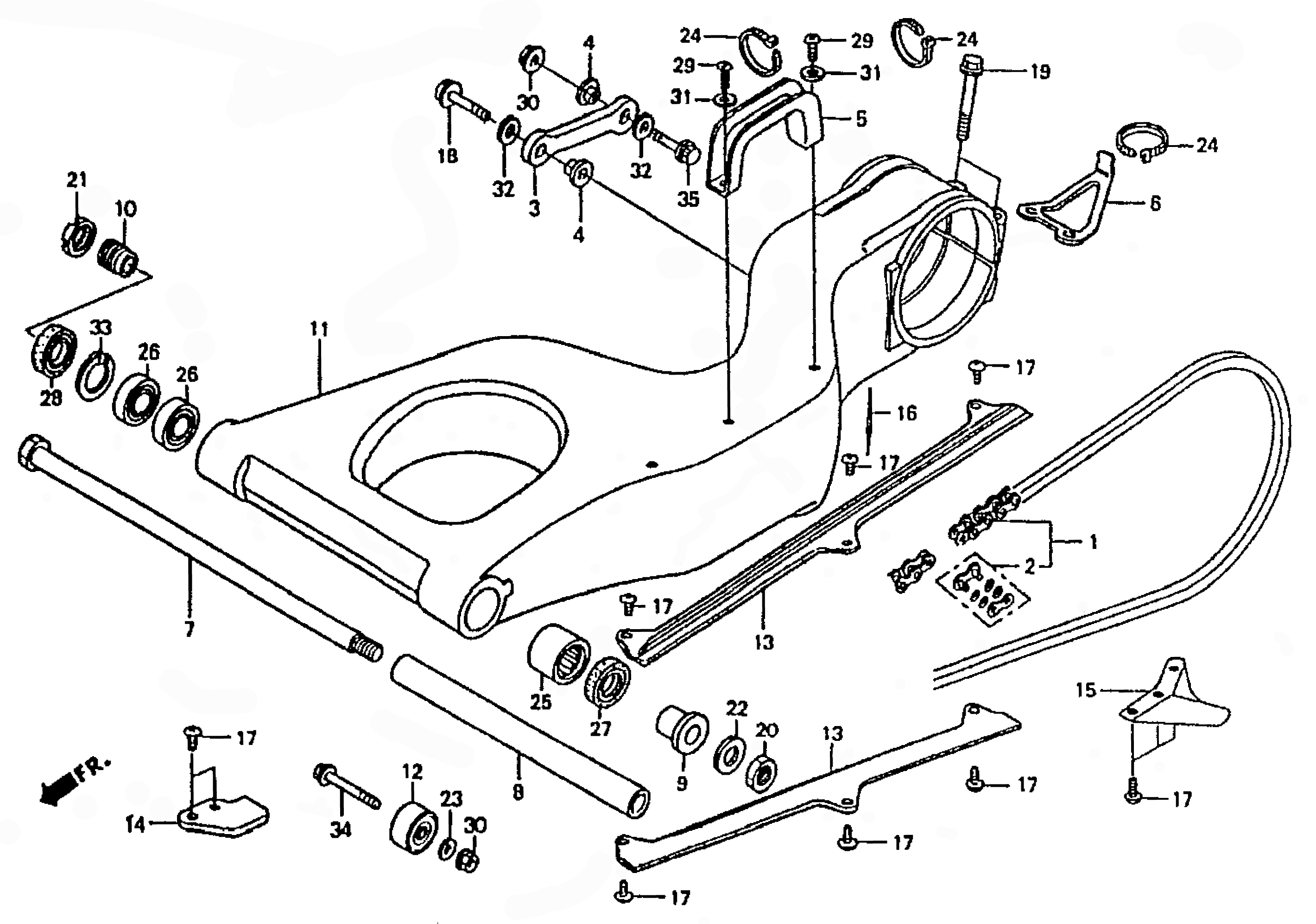 Technical Sports One, LLC 1999 Honda NSR500v Swingarm Image