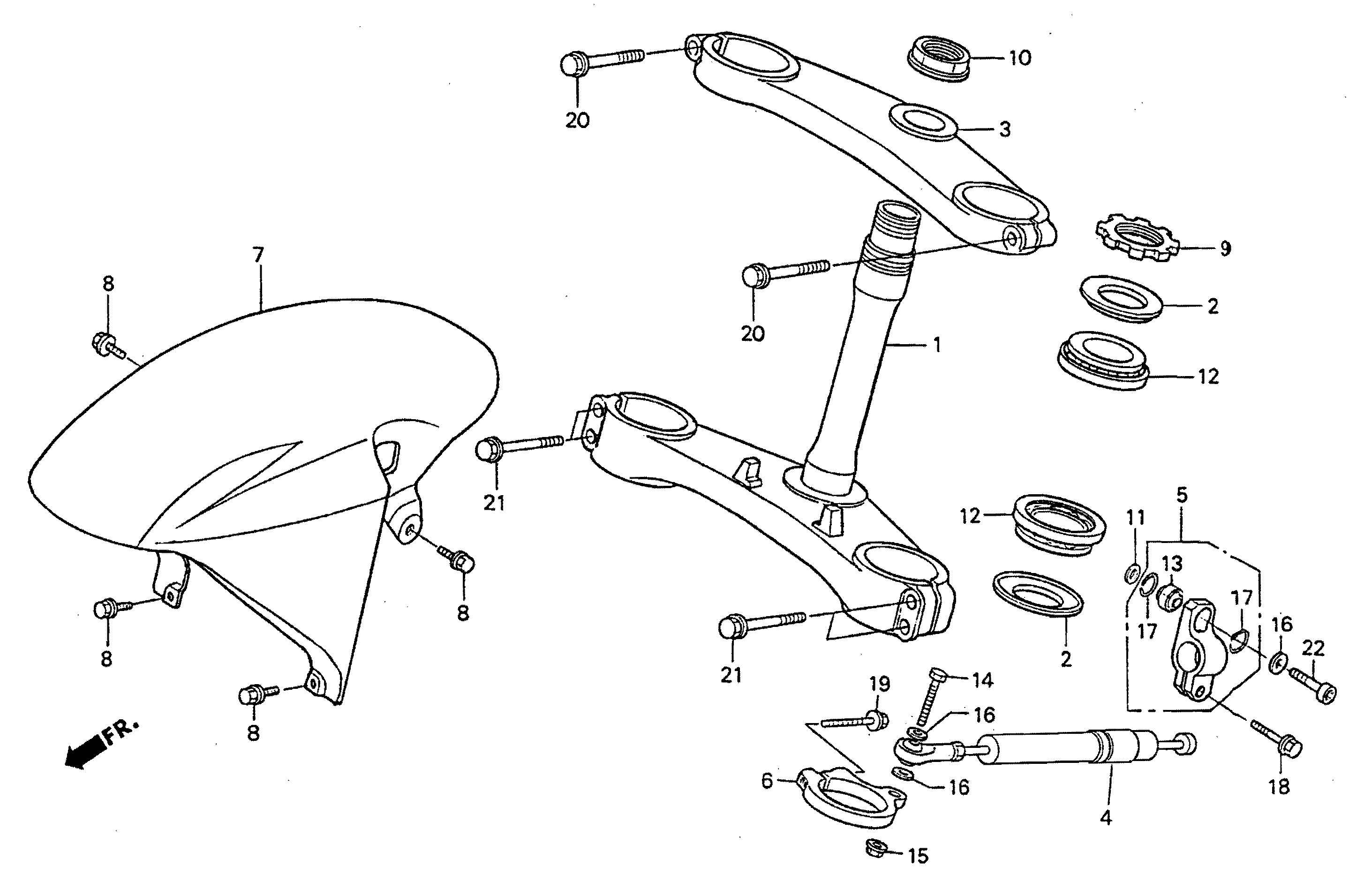 Technical Sports One, LLC 2000 Honda NSR500v Steering Stem / Steering Damper / Front Fender Image