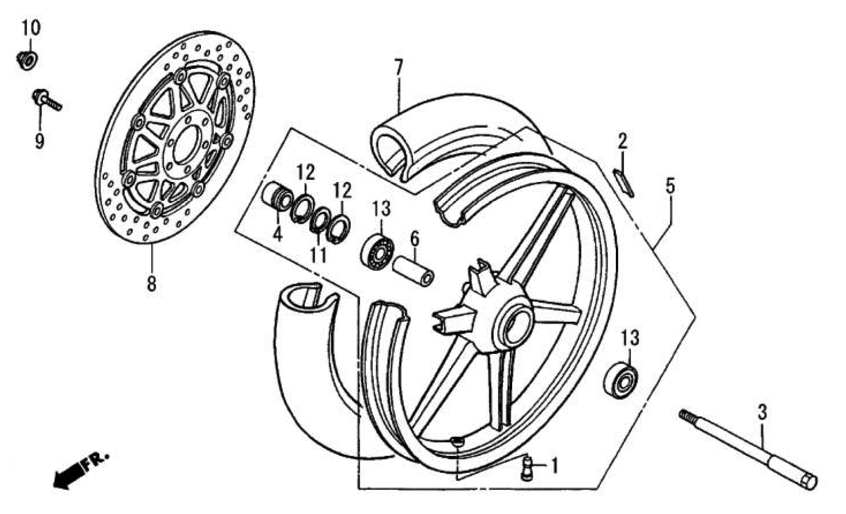 2009 Moriwaki MD250S Front Wheel Parts for Sale