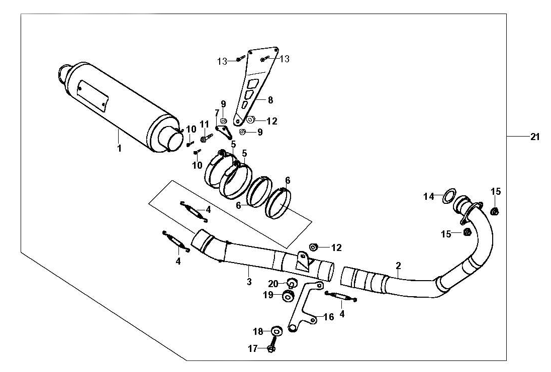 2009 Moriwaki MD250S Exhaust Pipe / Muffler Parts for Sale