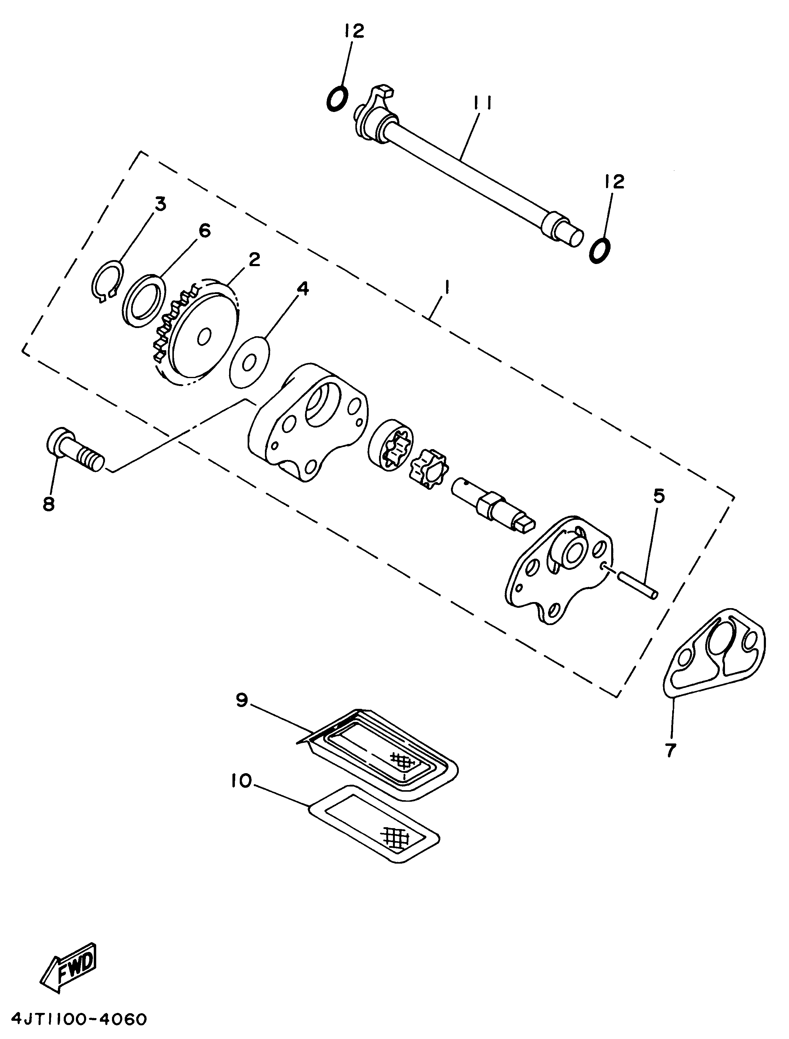 Technical Sports One, LLC 1994 Yamaha TZ125 (4JT1) Oil Pump and Oil Pump Parts