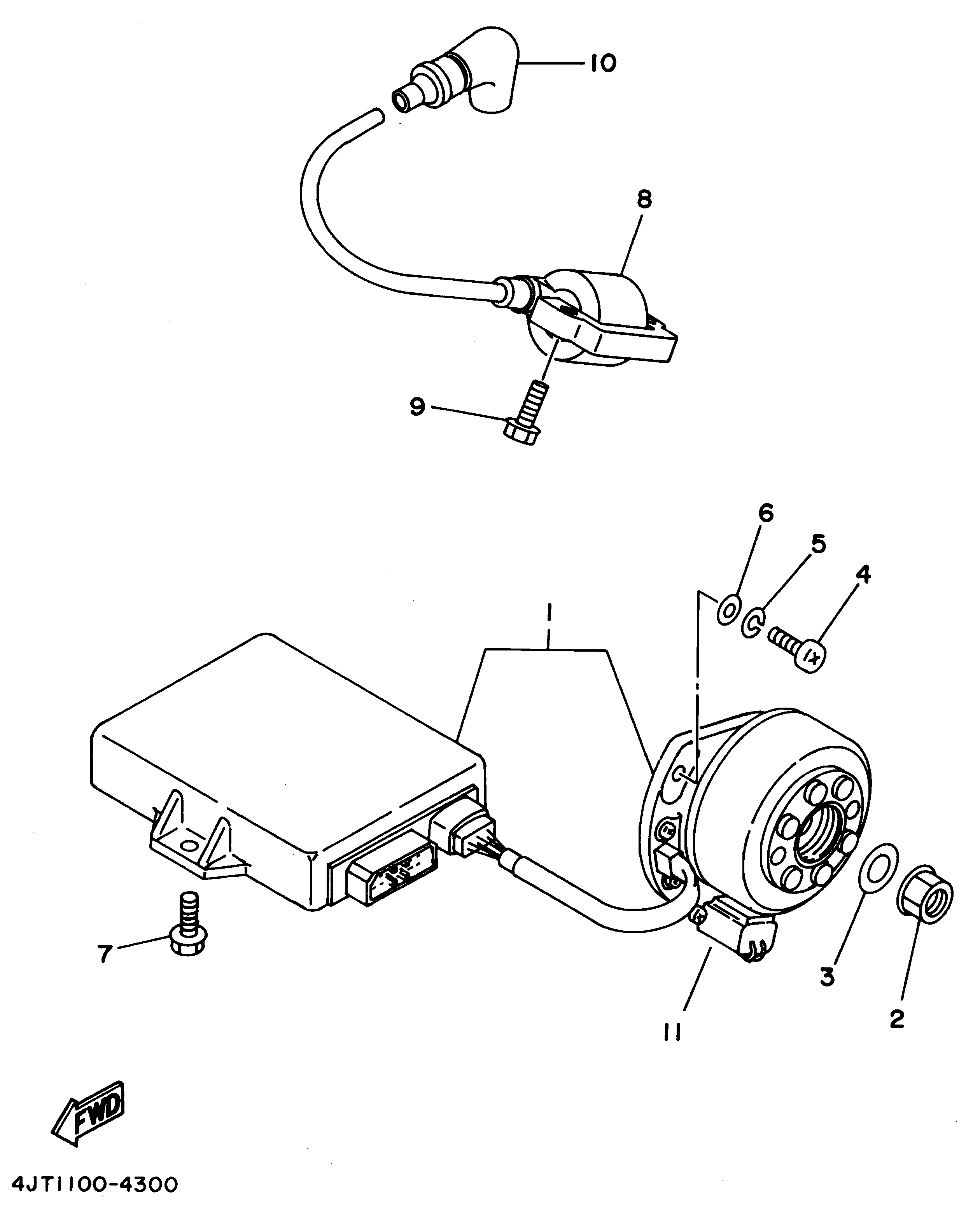 Technical Sports One, LLC 1994 Yamaha TZ125 (4JT1) the AC Generator Set / ECU / Ignition Coil