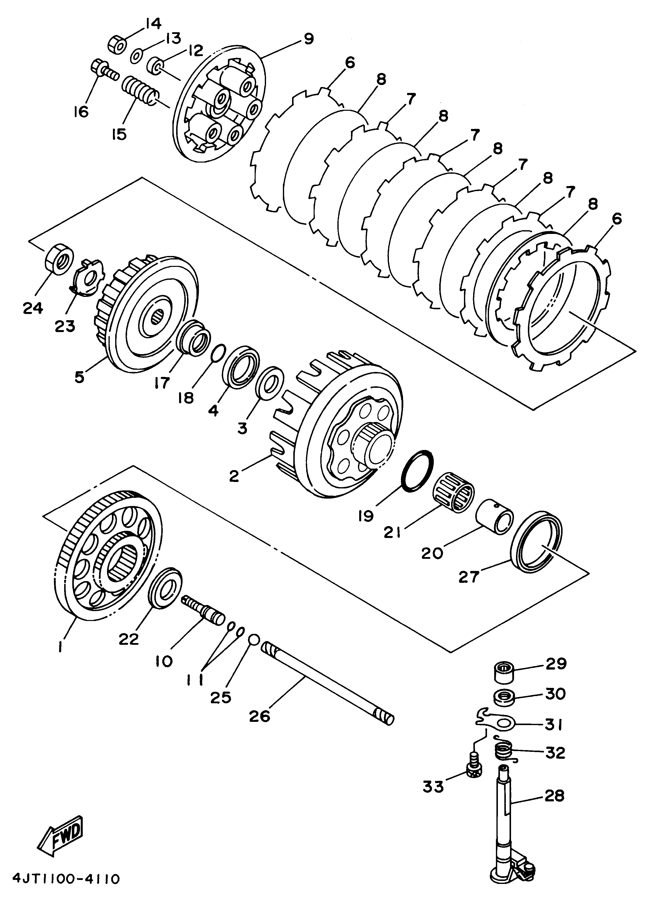 Technical Sports One, LLC 1995 Yamaha TZ125 (4JT2) Clutch / Clutch Plates 