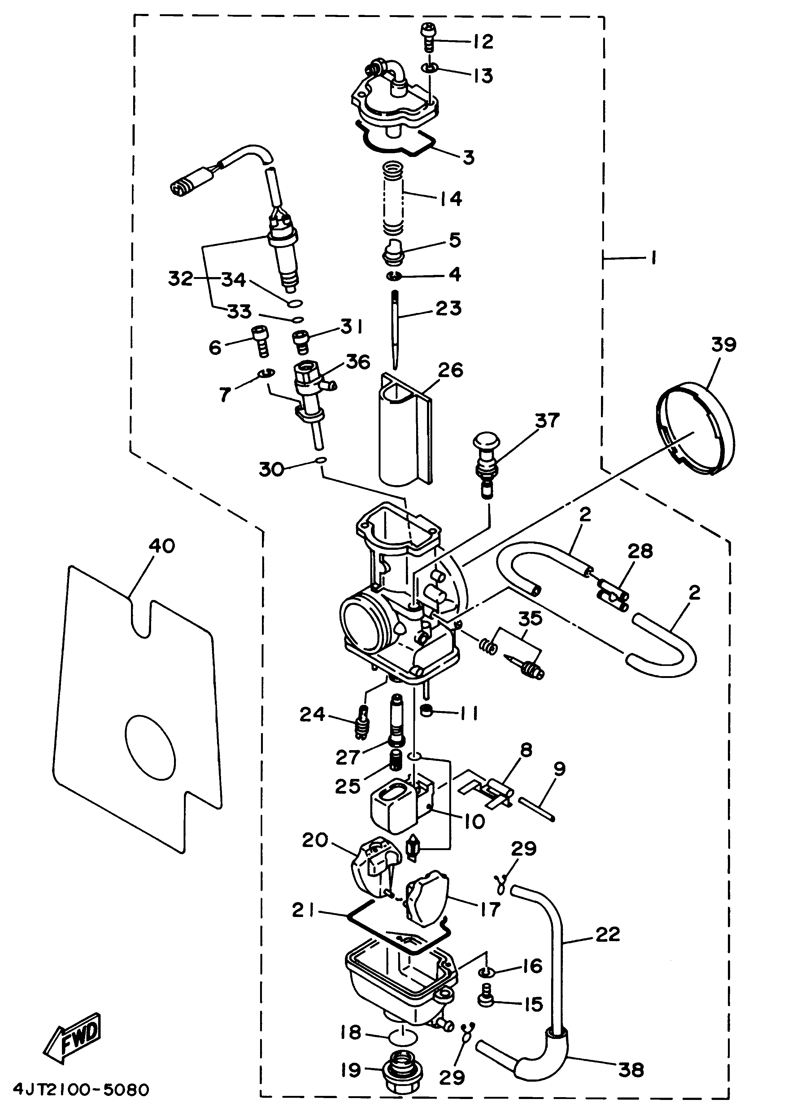 Technical Sports One, LLC 1995 Yamaha TZ125 (4JT2) Image Intake / Reed Valve